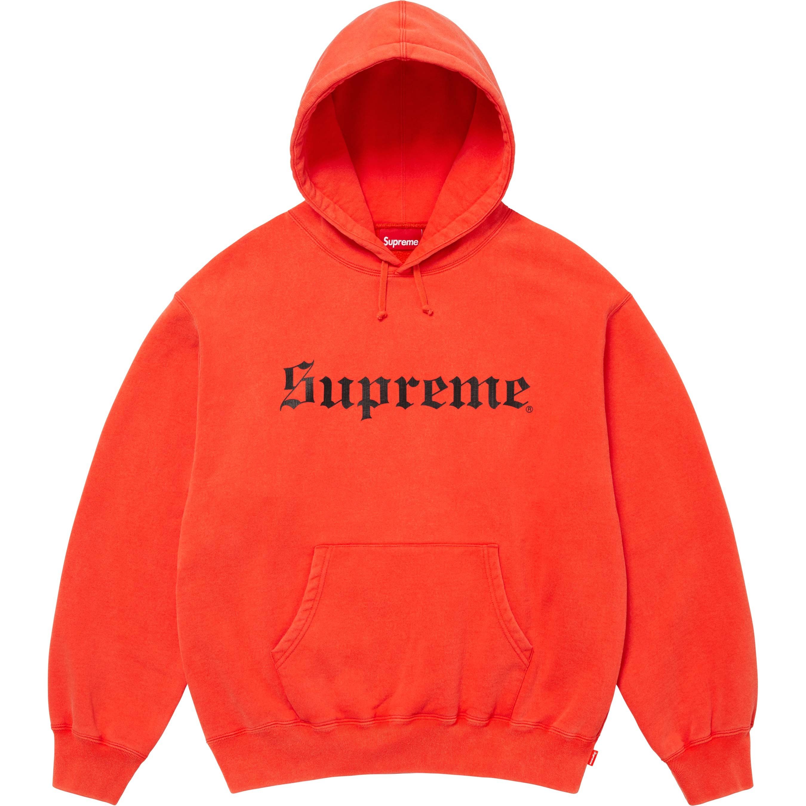Supreme Supreme Washed Old English Hooded Sweatshirt Size US XL / EU 56 / 4 - 1 Thumbnail