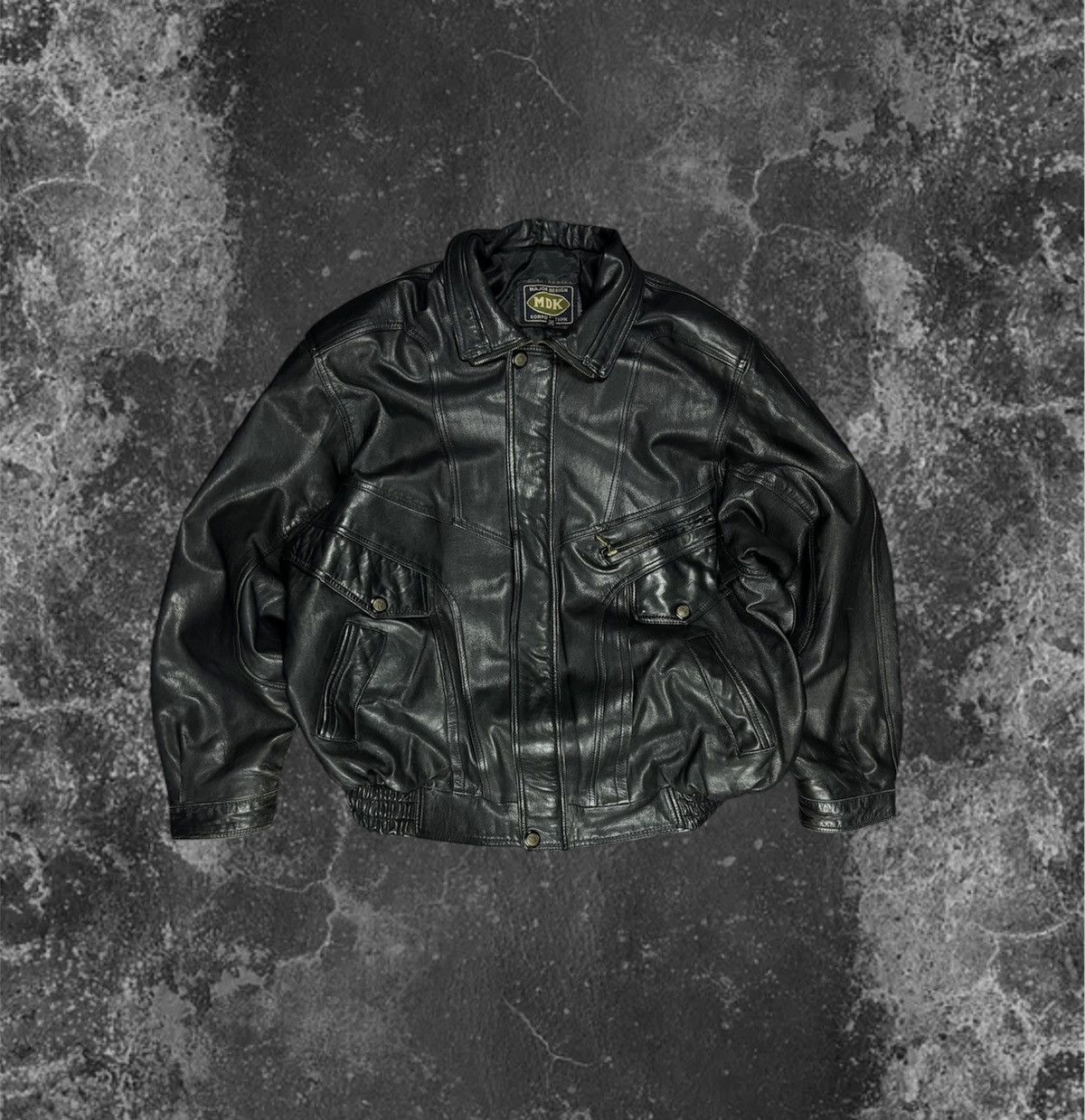 Vintage Vintage Leather bomber jacket Size US XXL / EU 58 / 5 - 1 Thumbnail