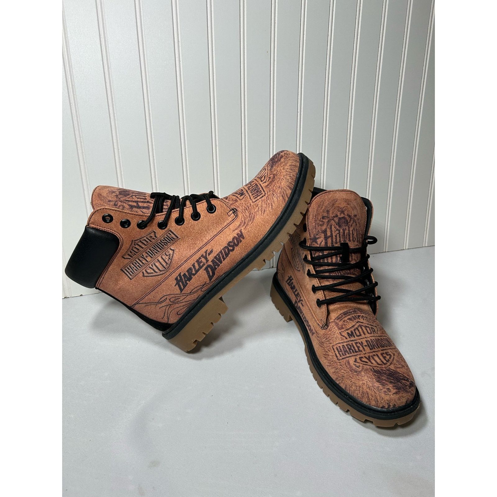 Harley Davidson Harley Davidson Timberland Style Men’s Boots Size 45/12 Size US 12 / EU 45 - 1 Thumbnail