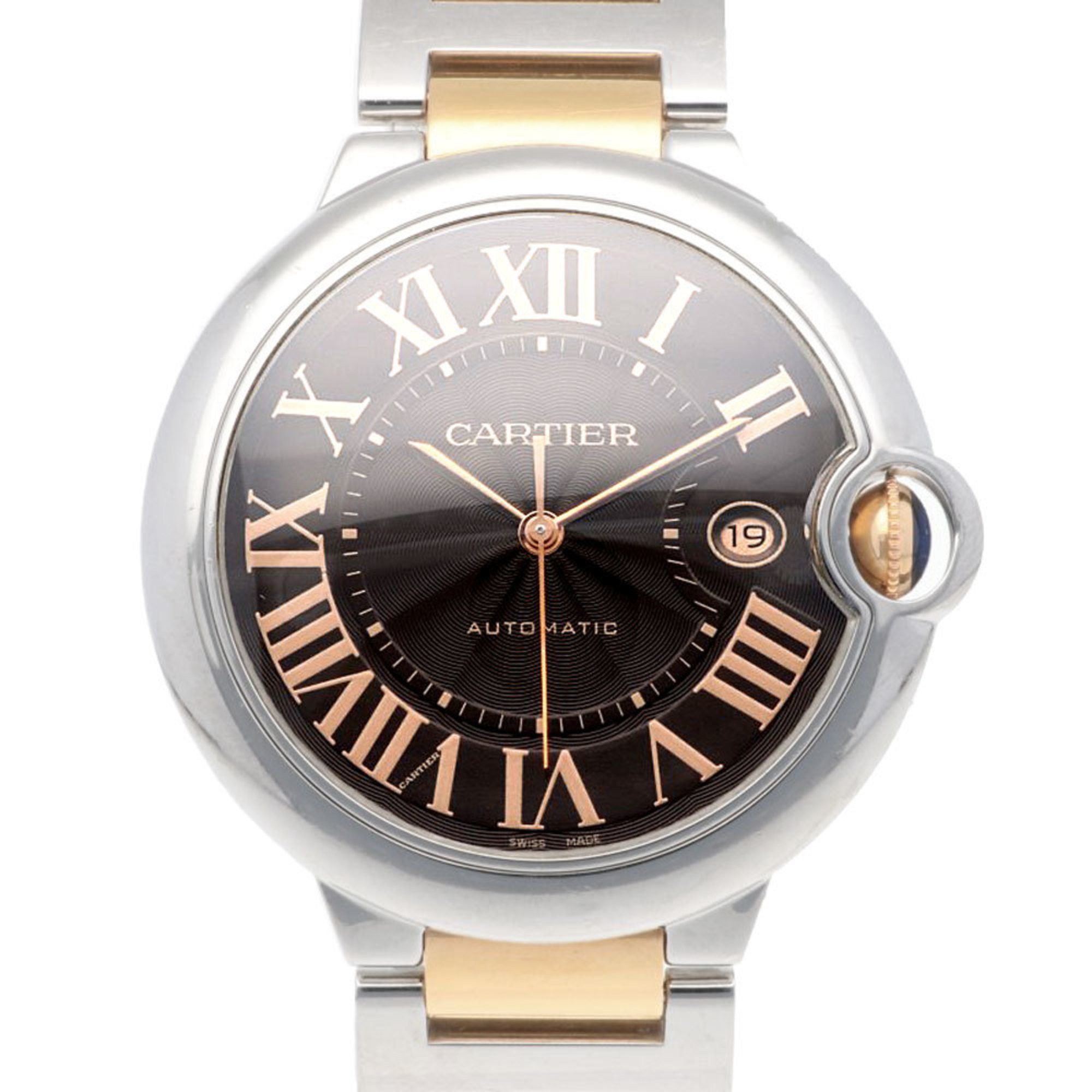 Cartier Ballon Bleu Watch Stainless Steel 3001 Automatic Men's Overhauled