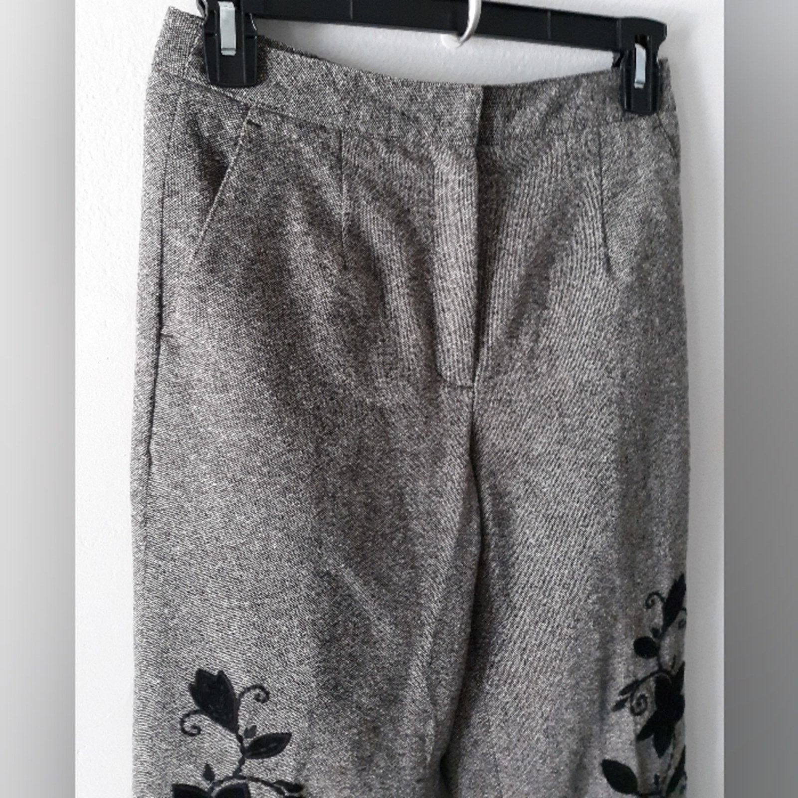 Robert Talbott Talbots Wool Floral Pants 2P Size 26" / US 2 / IT 38 - 2 Thumbnail