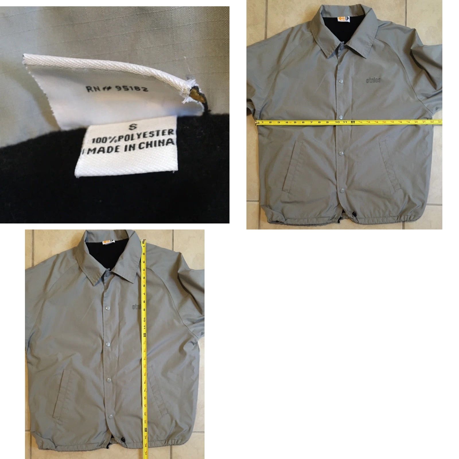 Vintage VINTAGE Etnies Shoes Jacket S Gray Windbreaker Skateboarding Mens Small Size US S / EU 44-46 / 1 - 8 Thumbnail