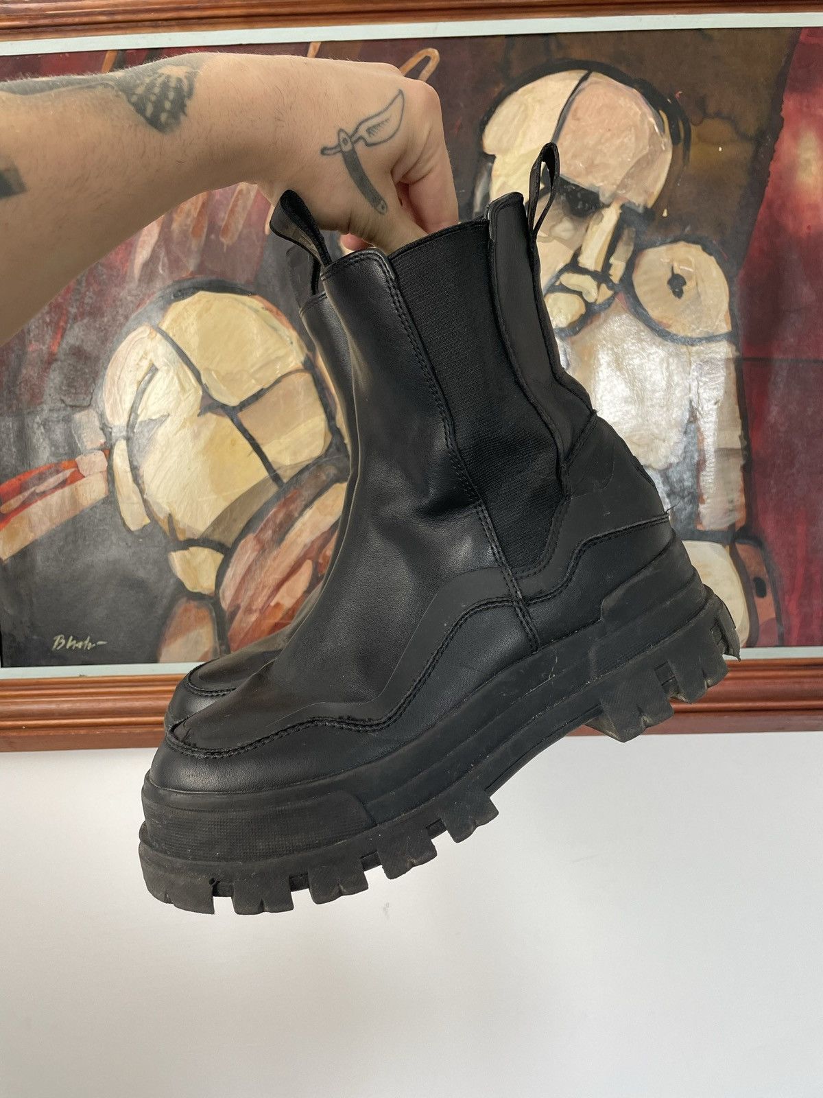 Buffalo London Avant Garde High Black Boots Buffalo Y2k Alternative Vegan Size US 10 / IT 40 - 2 Thumbnail