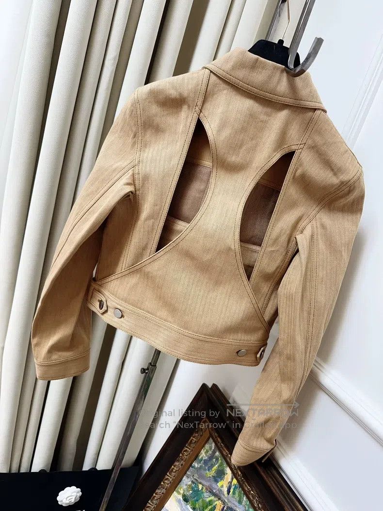 Hermes Hermes 24 Spring/Summer Khaki Canvas and Leather Short Jac Size XS / US 0-2 / IT 36-38 - 2 Thumbnail