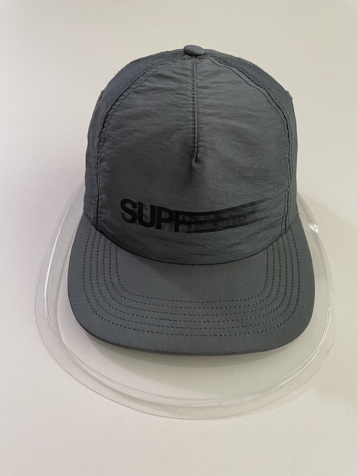 Supreme Washed Chino Twill Camp Cap Hat Silver