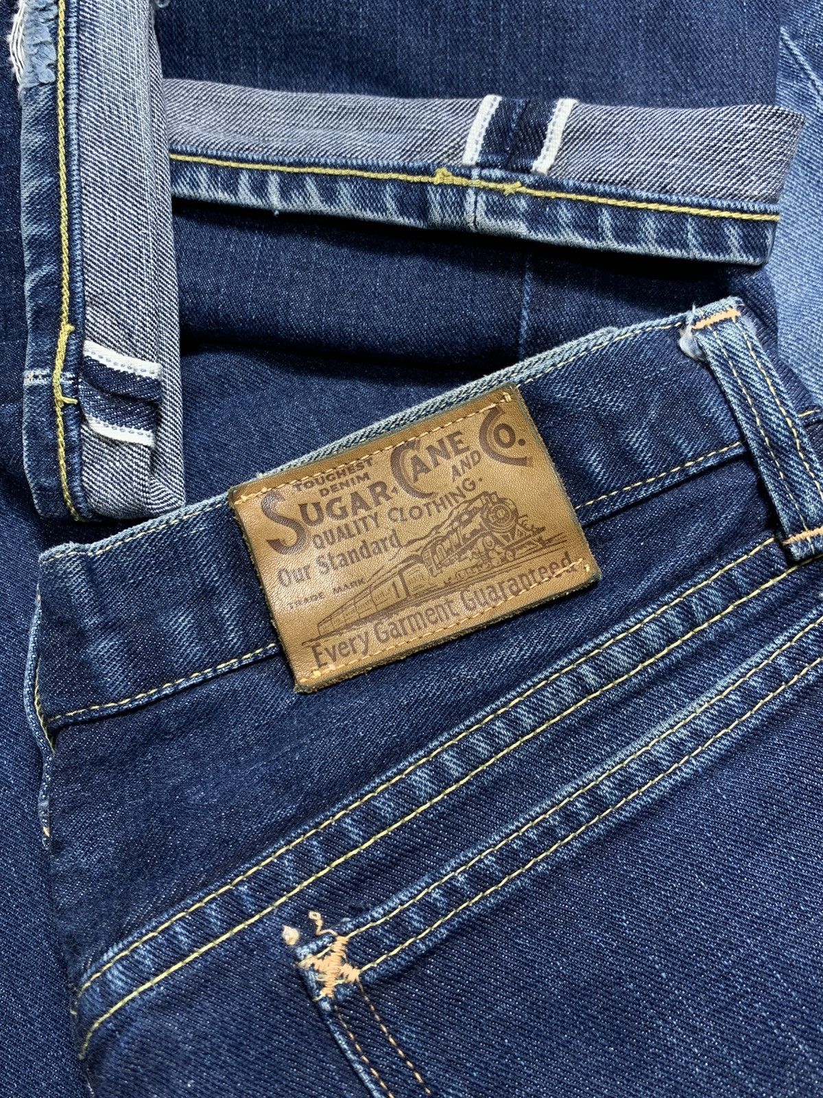 Sugar Cane 💥 RARE CRAZY VTG SUGAR CANE UNION MADE DENIM SELVEDGE 🎌 Size US 29 - 4 Thumbnail