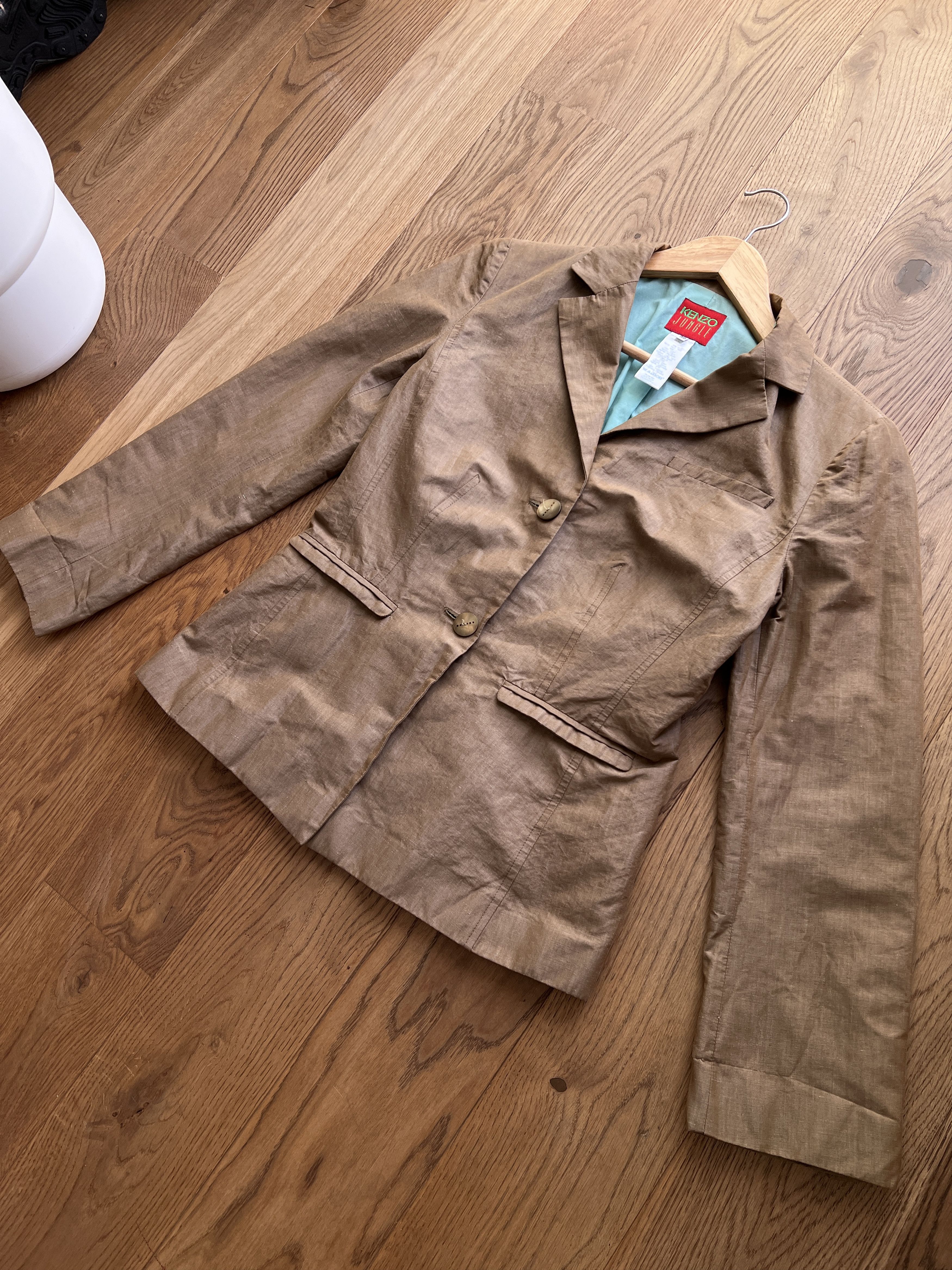 Kenzo Rare! Kenzo Jungle vintage 1990s rami blazer jacket luxury Size M / US 6-8 / IT 42-44 - 8 Thumbnail
