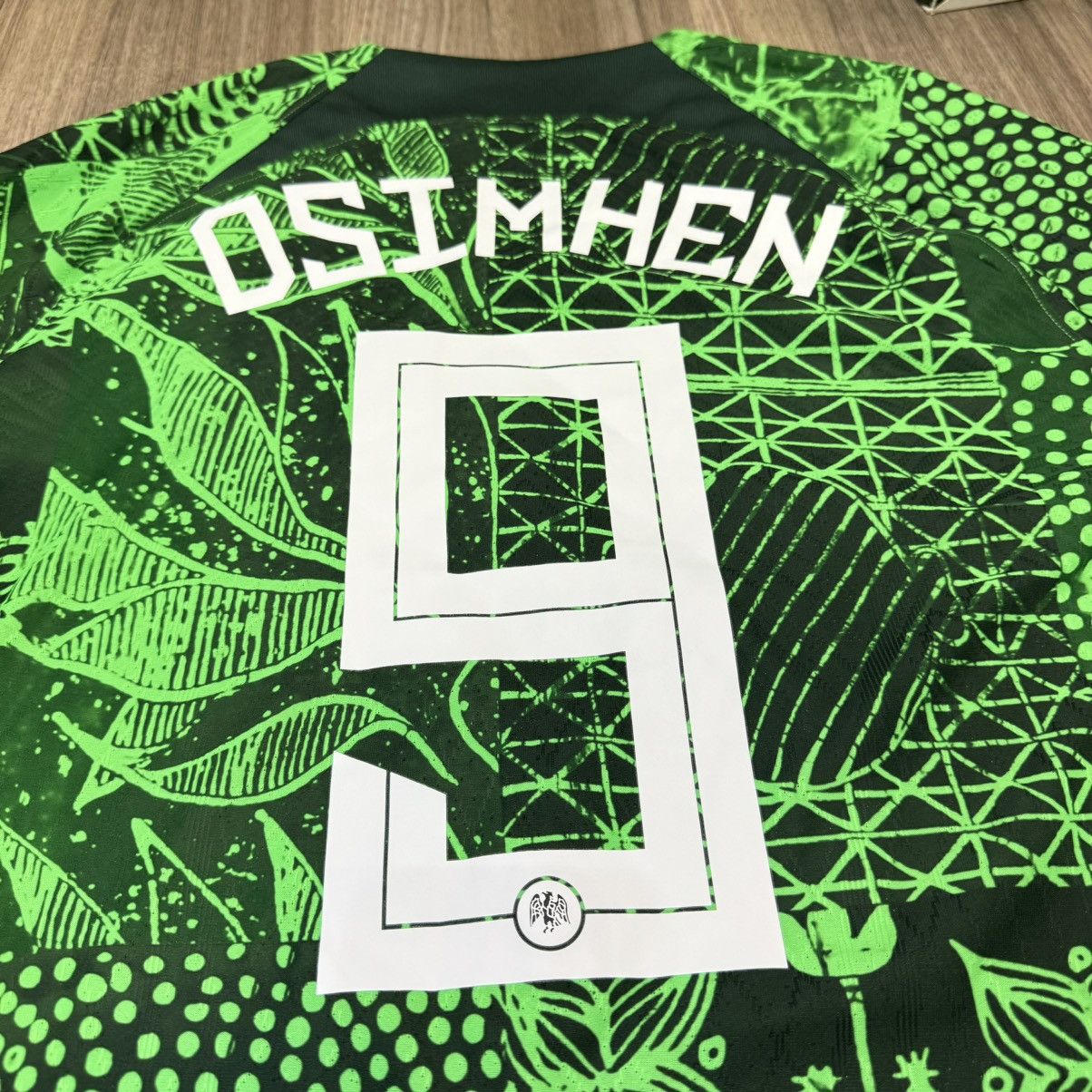 Nike Nigeria 22/23 player issue home shirt #9 Osimhen (Bnwt) Size US XL / EU 56 / 4 - 4 Thumbnail