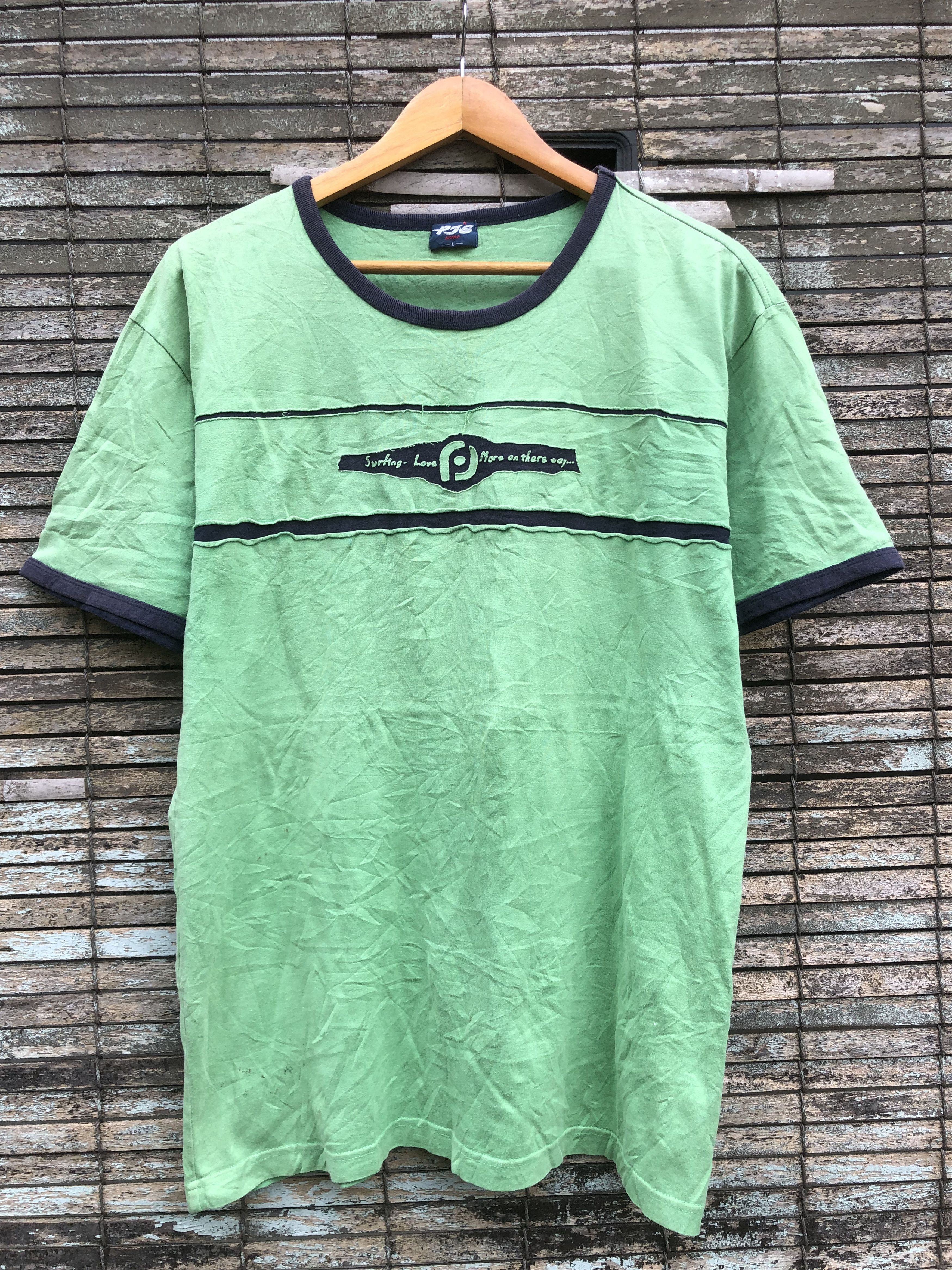 Vintage Vintage Sunfaded PJs Surf Ringer Tee Size US L / EU 52-54 / 3 - 1 Thumbnail
