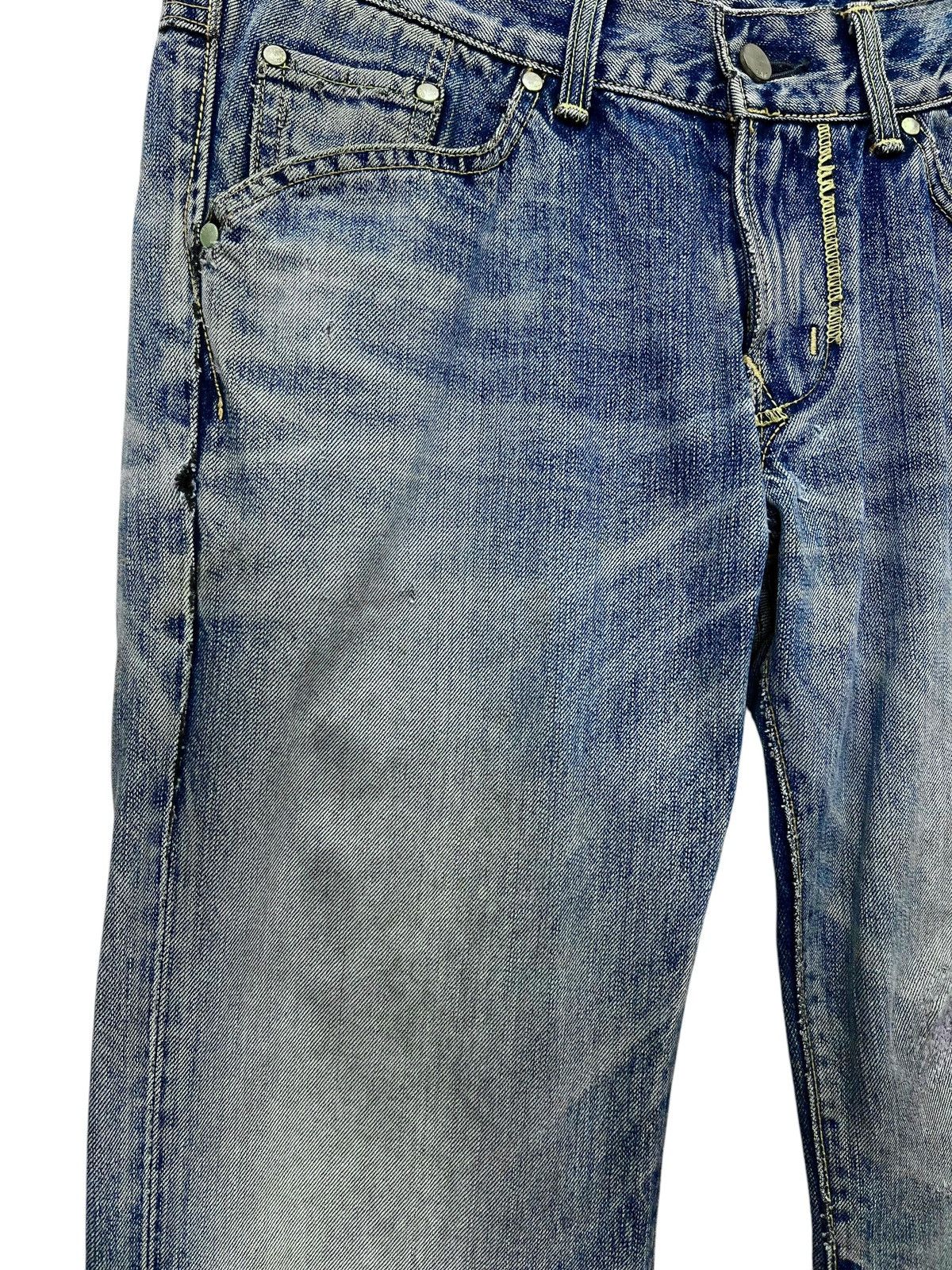 Edwin 🔥Vintage Aging Patina Distressed Denim Süper Flare Jeans Size US 31 - 6 Thumbnail