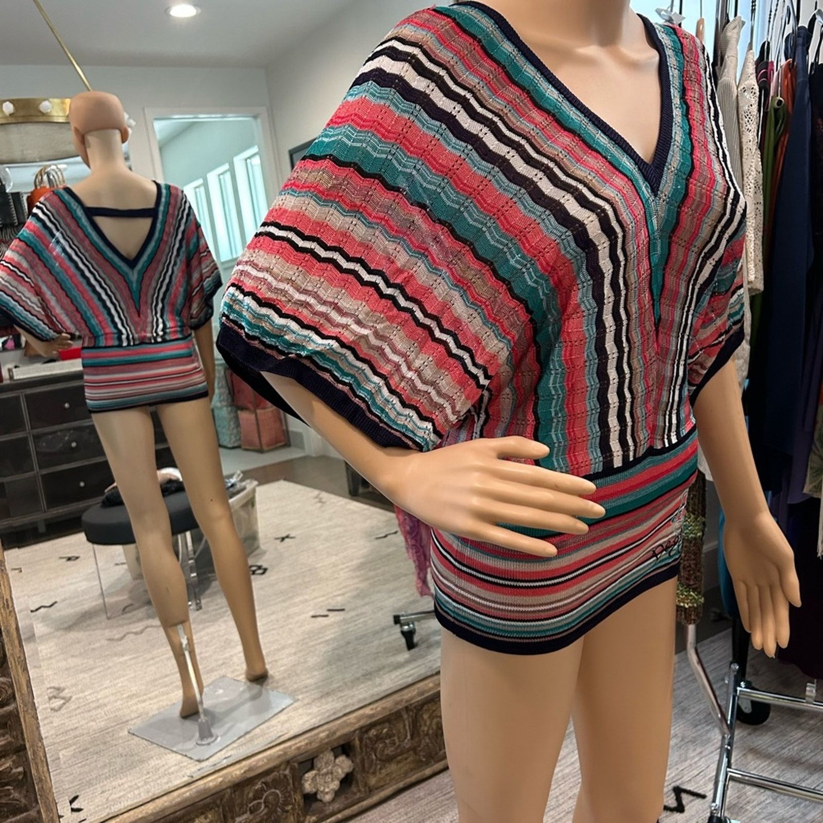 Desigual Desigual multicolored knit viscose women’s top medium Size M / US 6-8 / IT 42-44 - 4 Thumbnail