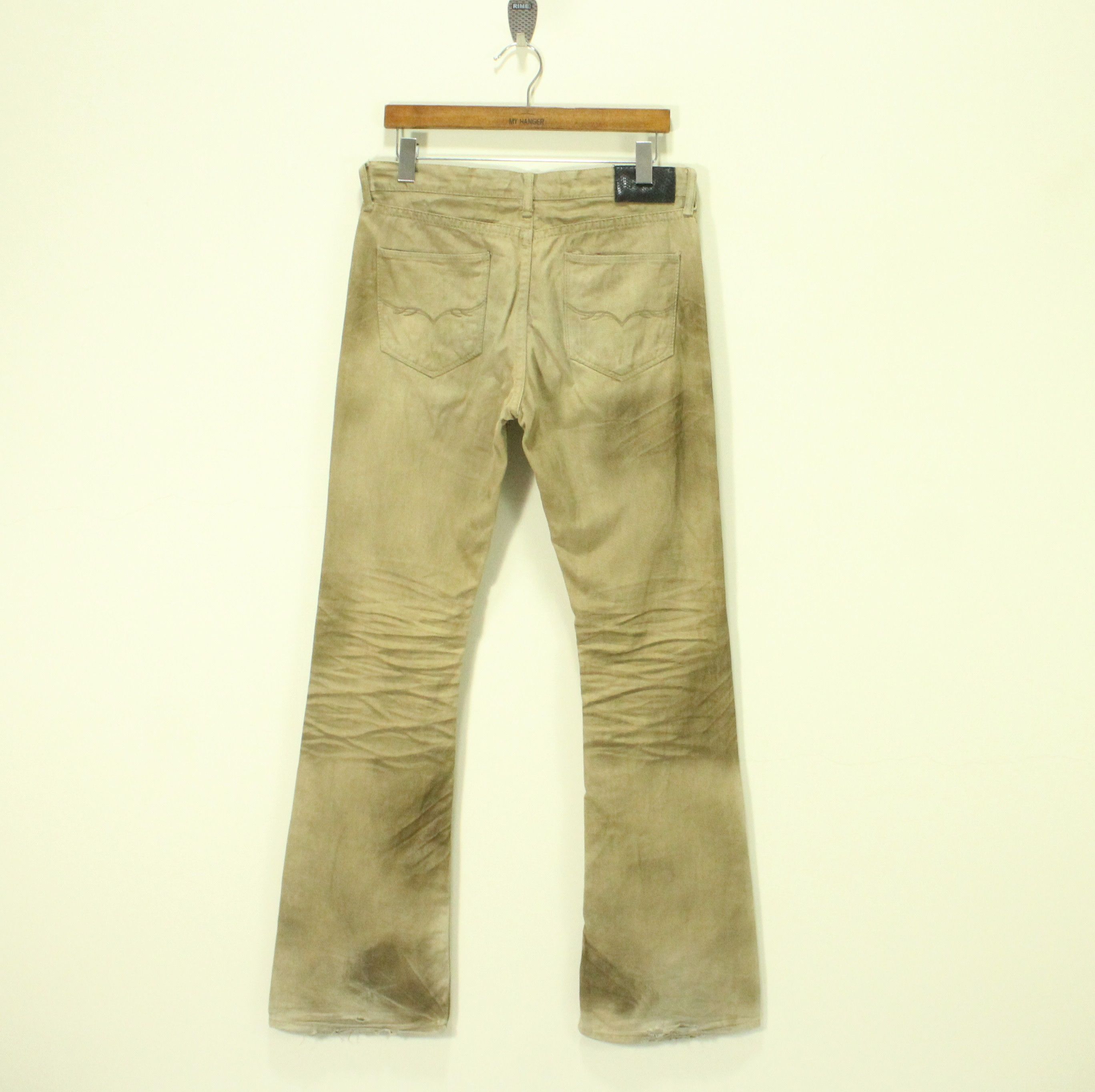 GOSTAR DE FUGA FLARED 🔥 FUGA Claw Mark Waxed Coated Bootcut Bell Bottom Size US 32 / EU 48 - 9 Thumbnail