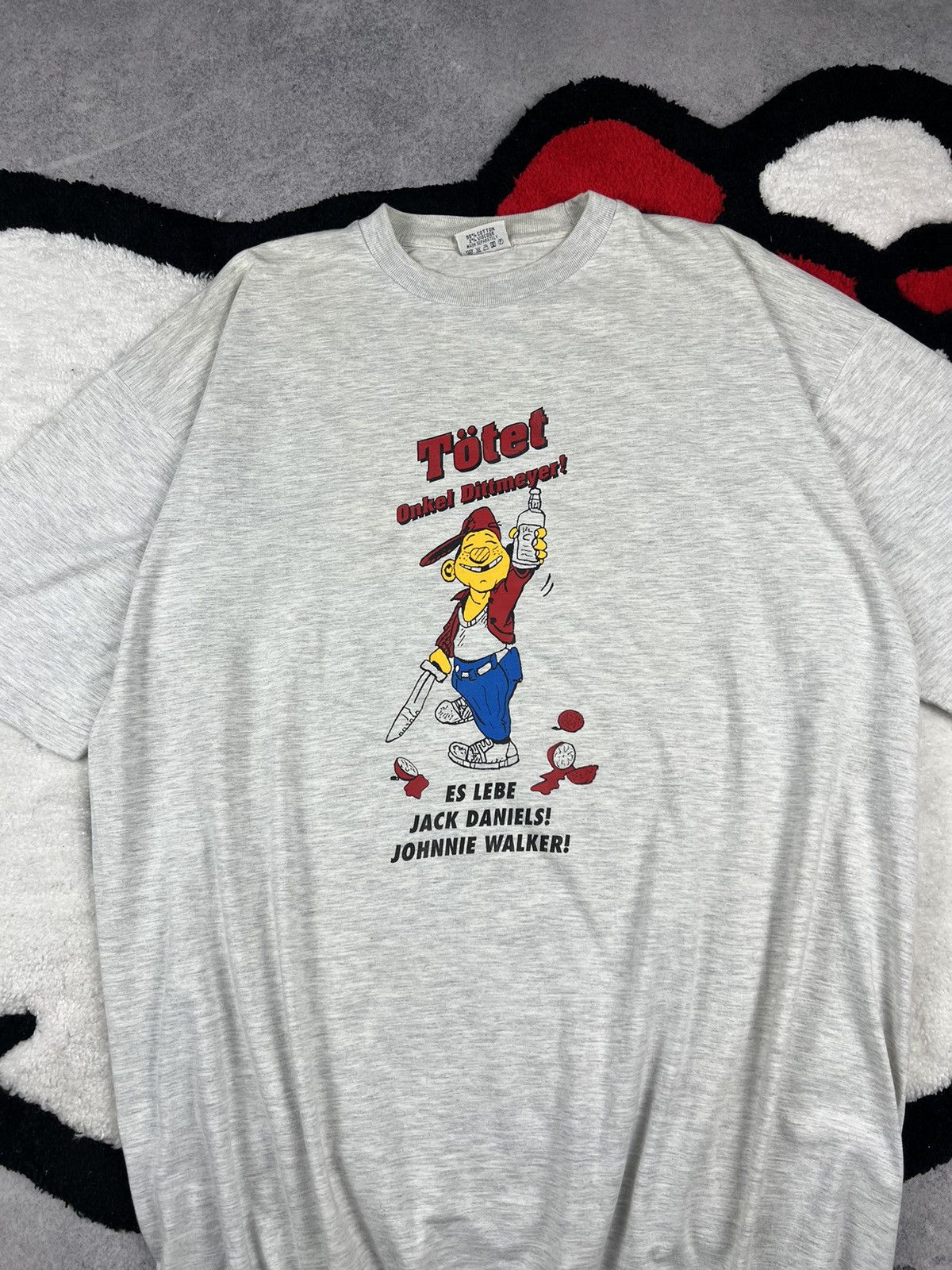 Band Tees Vintage Onkel Dittmeyer Jack Daniels Germany 80s Tee Shirt Size US XXL / EU 58 / 5 - 4 Thumbnail