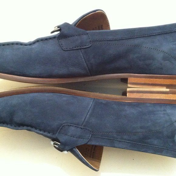 Aldo ALDO MENS BLUE LEATHER SUEDE SLIP-ON DRESS SHOES SIZE: 11M Size US 11 / EU 44 - 5 Thumbnail