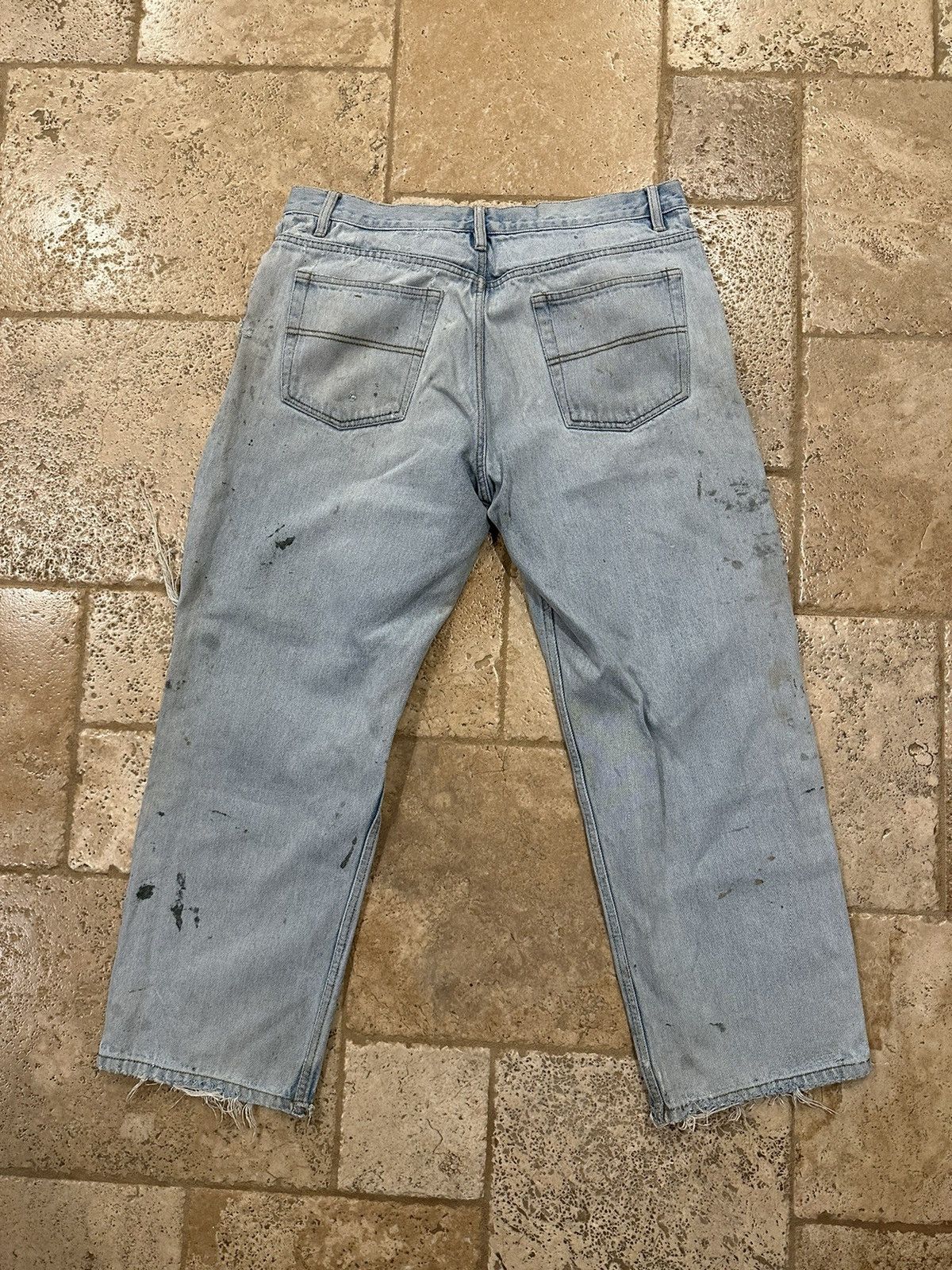 Levi's Vintage Clothing Vintage Relaxed Painter Thrashed Distressed Blue Denim Jeans Size US 36 / EU 52 - 2 Thumbnail
