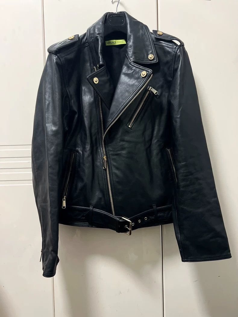 Versace Versace Calf leather jacket Size M / US 6-8 / IT 42-44 - 3 Thumbnail