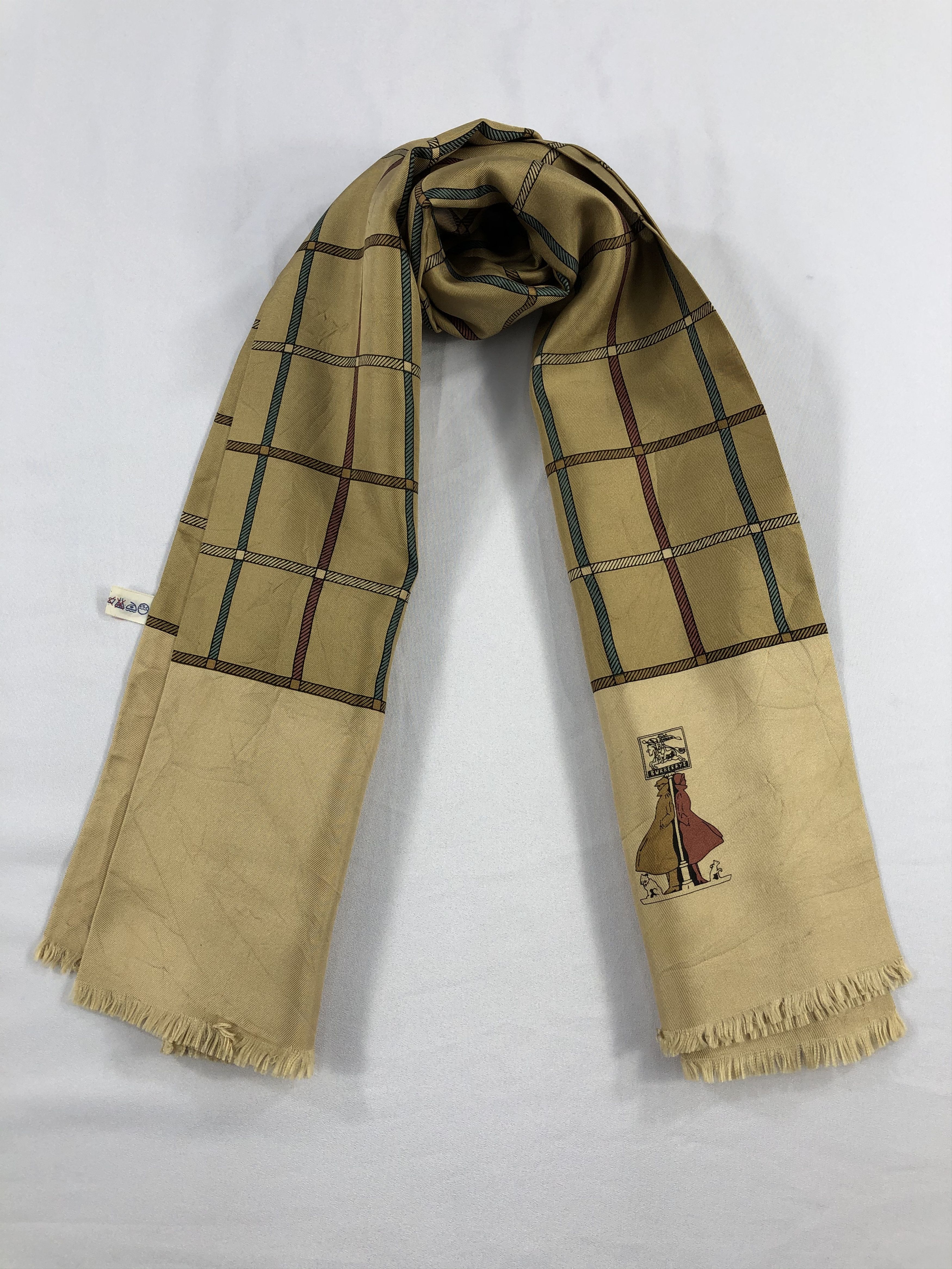 Vintage Vintage Burberry Silk Scarf Size ONE SIZE - 1 Thumbnail