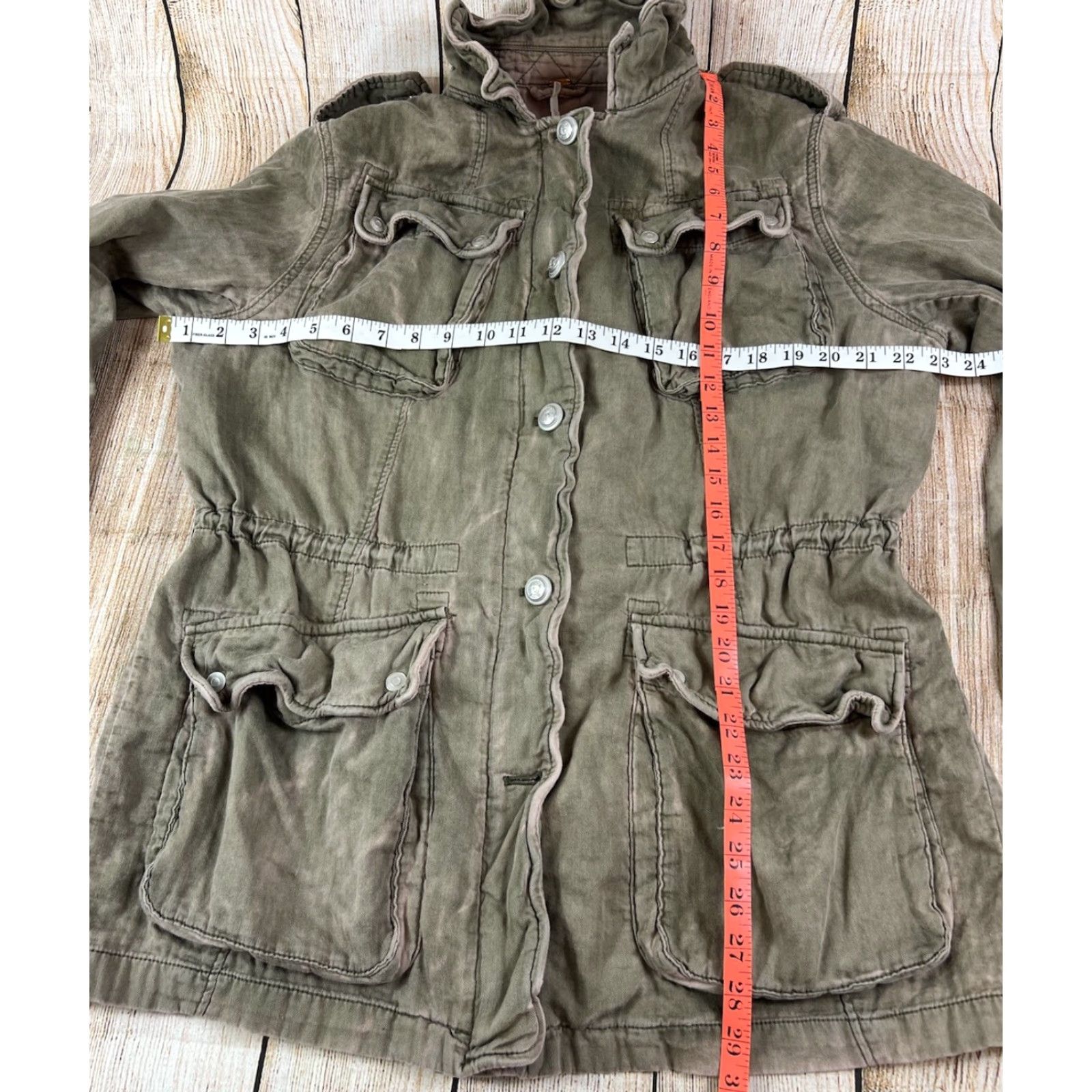 Free People Free People Military Surplus Utility Green Jacket Size Large Not Your Brothers Size L / US 10 / IT 46 - 3 Thumbnail