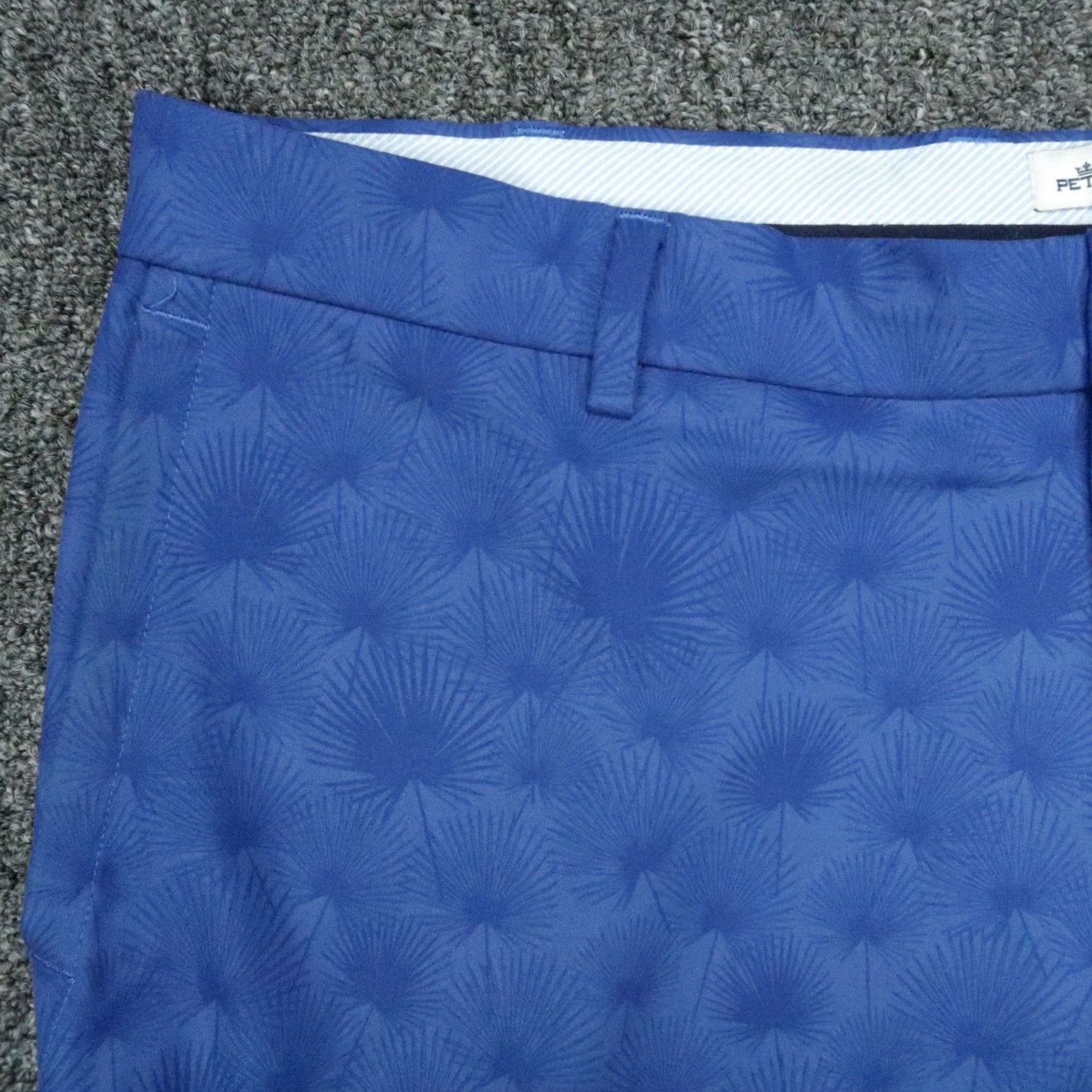 Peter Millar Peter Millar Shorts Mens 36 Blue Carborro Golf Stretch Twill Fan Palm Size US 36 / EU 52 - 2 Thumbnail