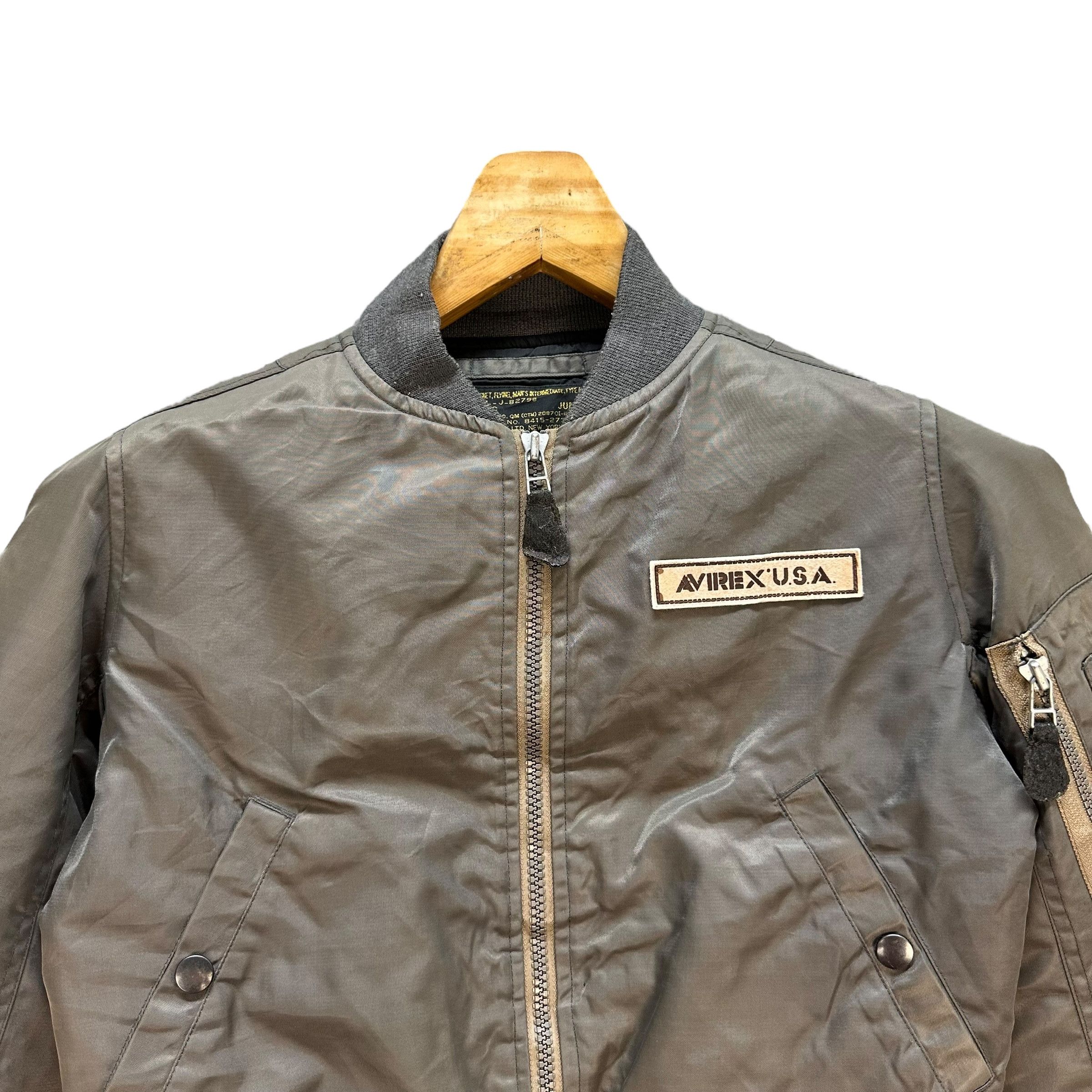 Avirex AVIREX USA Big Logo Junior MA-1 Bomber Jacket #A42-0949 Size US XXS / EU 40 - 4 Thumbnail