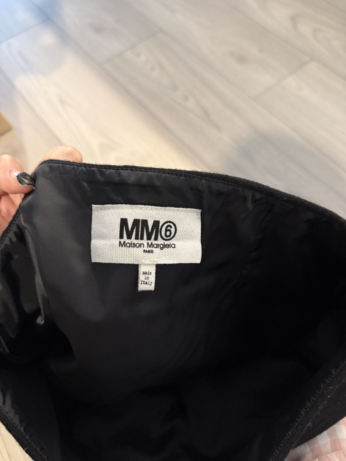 Maison Margiela MM6 Maison Margiela Wool Black Skirt Size 30" / US 8 / IT 44 - 2 Thumbnail