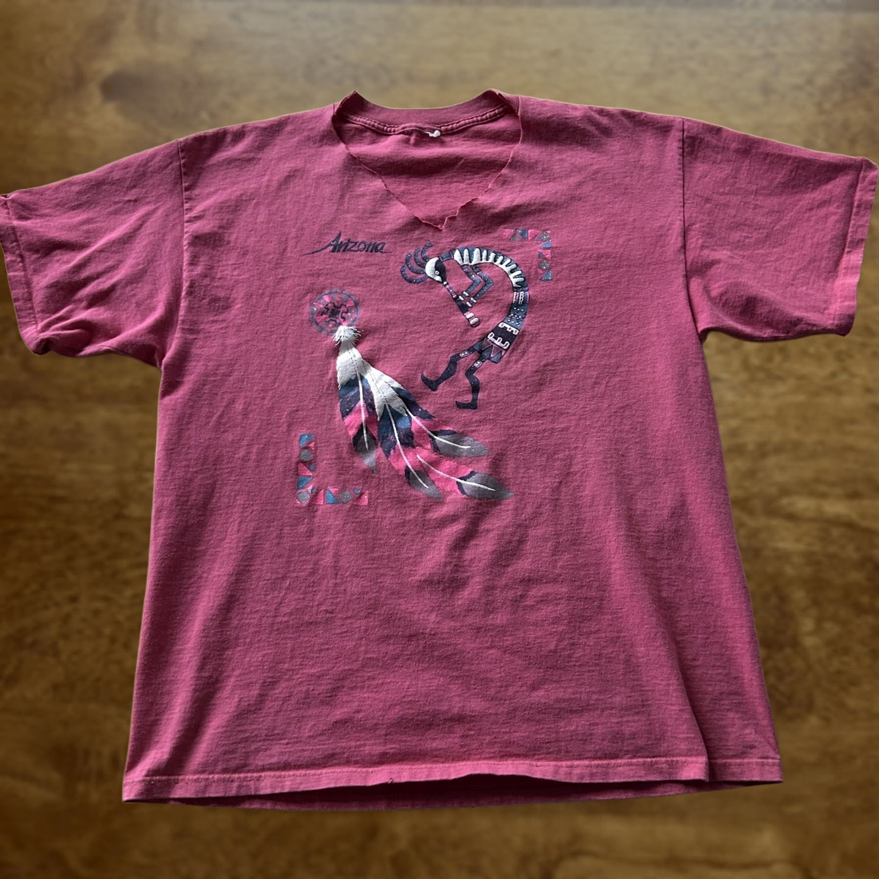 Vintage VINTAGE Arizona Kokopelli Shirt Mens Medium Pink Southwestern Tee T-Shirt Size US M / EU 48-50 / 2 - 1 Thumbnail