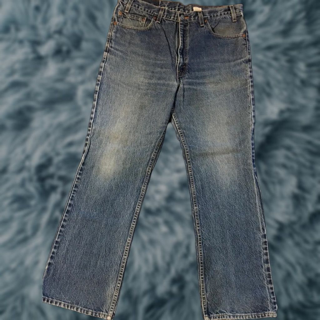 Levi's VINTAGE Levi's 517 Jeans Mens Bootcut 36 Blue Denim Distressed USA 80s 90s Grunge Western Rockabilly Biker Cowboy Regular Inseam 30 Size US 36 / EU 52 - 1 Thumbnail