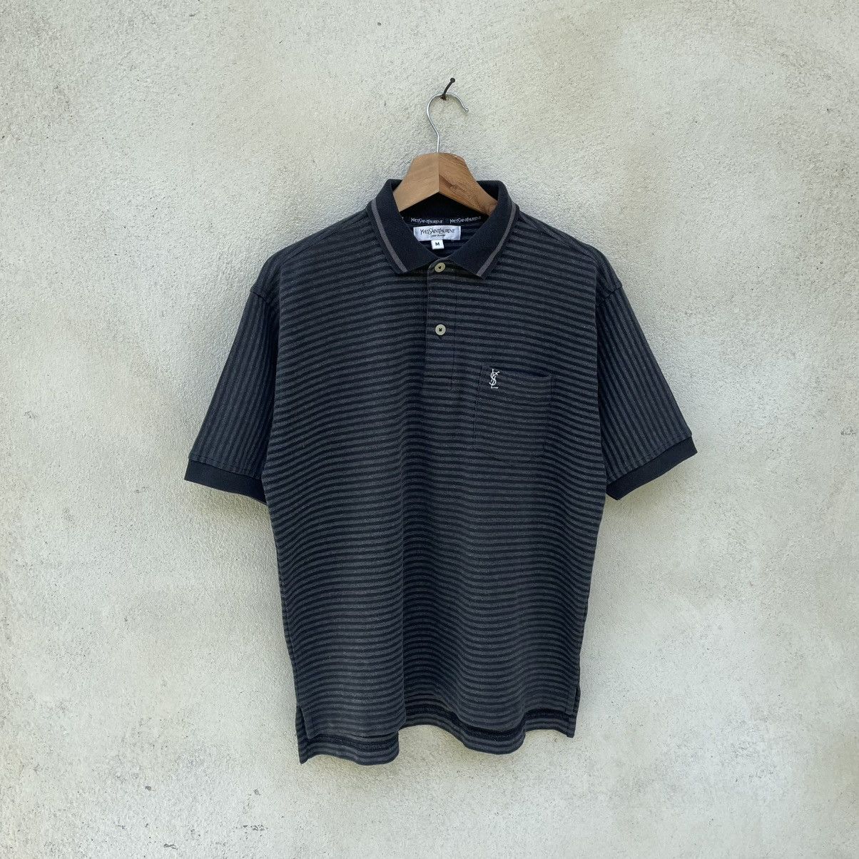 Designer × Yves Saint Laurent 90s Vintage Yves Saint Laurent Ysl Polo Shirt 🍒 Size US M / EU 48-50 / 2 - 2 Thumbnail