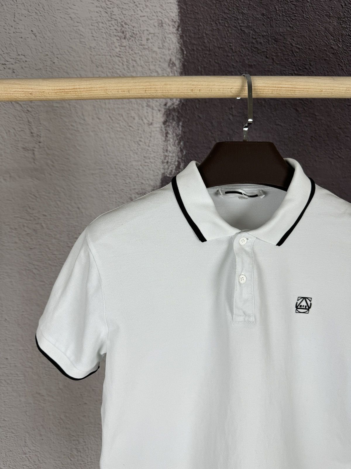 Alexander McQueen McQ by Alexander McQueen white striped polo tee shirt Size US XL / EU 56 / 4 - 3 Thumbnail