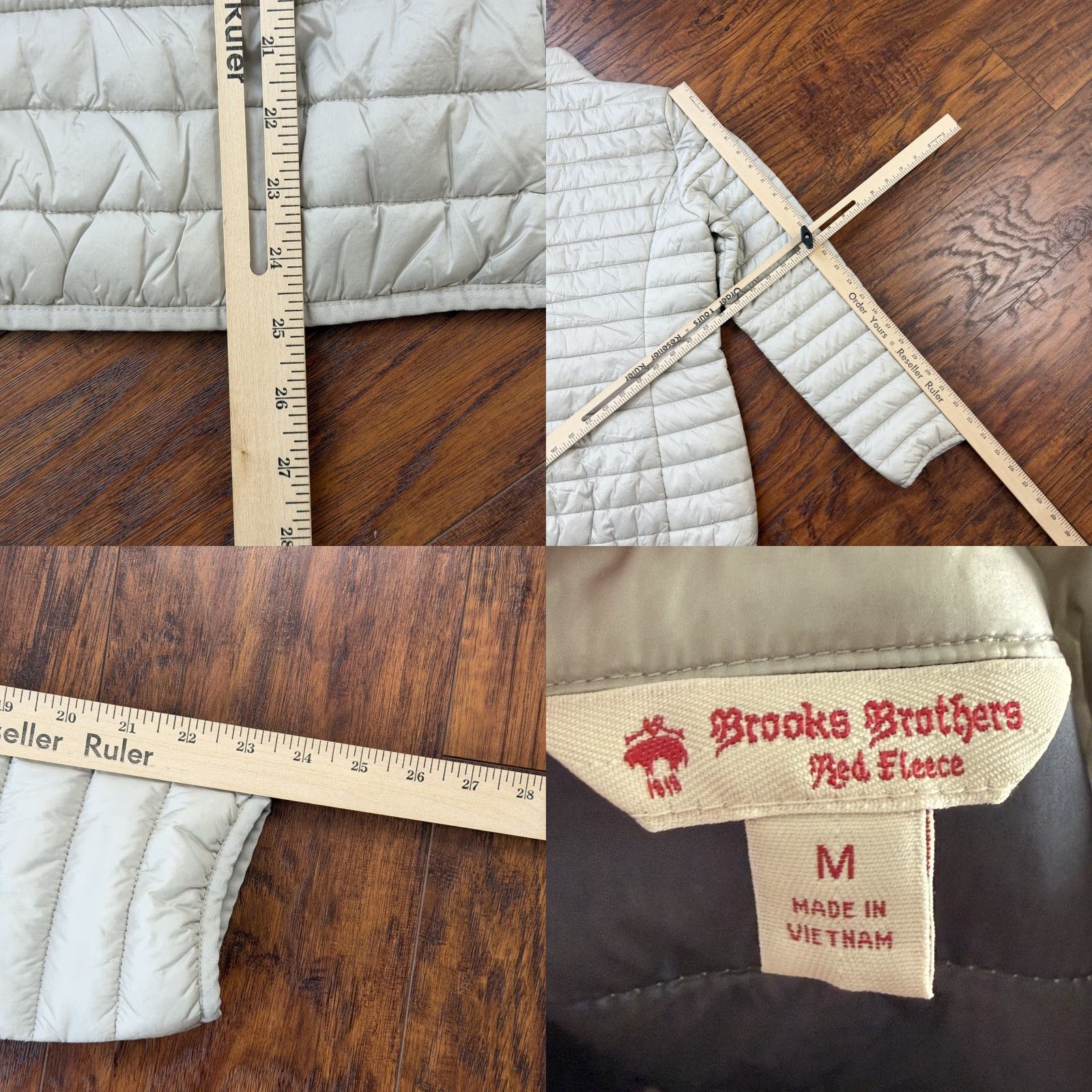Brooks Brothers Brooks Brothers Jacket Womens Medium M Gray Puffer Full Zip Quilted Red Fleece Size M / US 6-8 / IT 42-44 - 8 Thumbnail