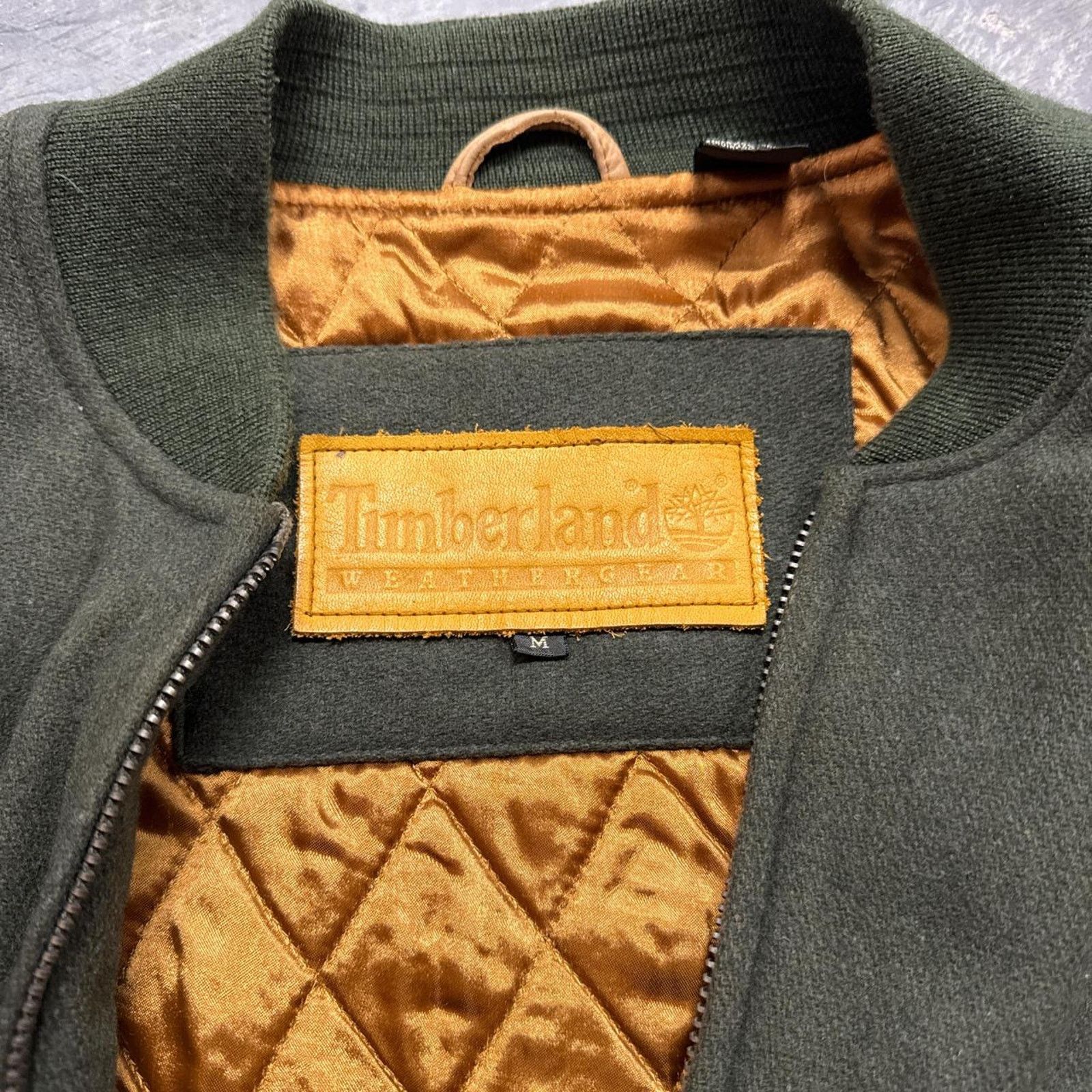 Timberland × Vintage Vintage 90s Timberland Suede Leather Varsity Jacket Size US M / EU 48-50 / 2 - 4 Thumbnail