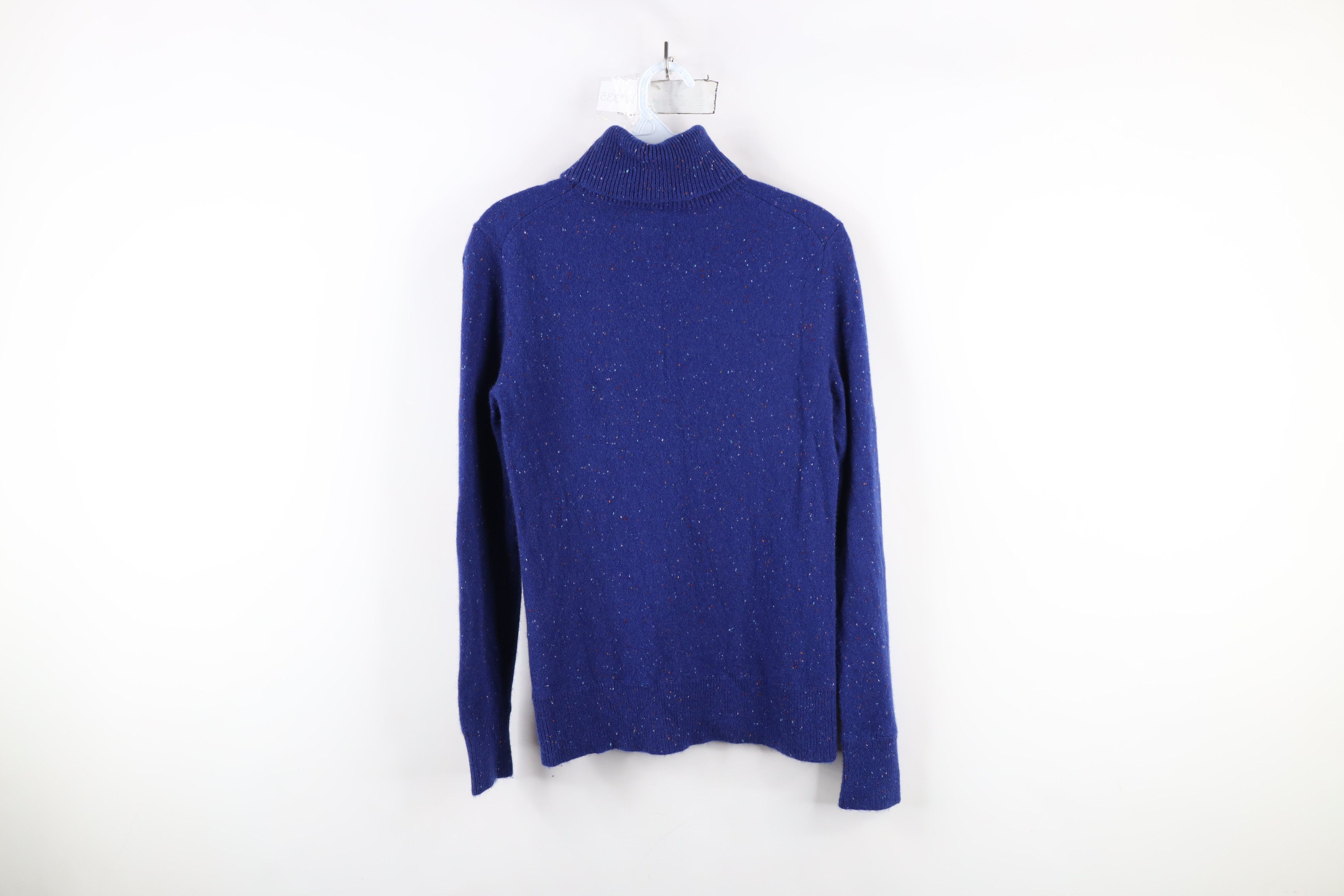 Lands' End × Vintage Vintage Lands End Rainbow Cashmere Knit Turtleneck Sweater Size XS / US 0-2 / IT 36-38 - 8 Thumbnail