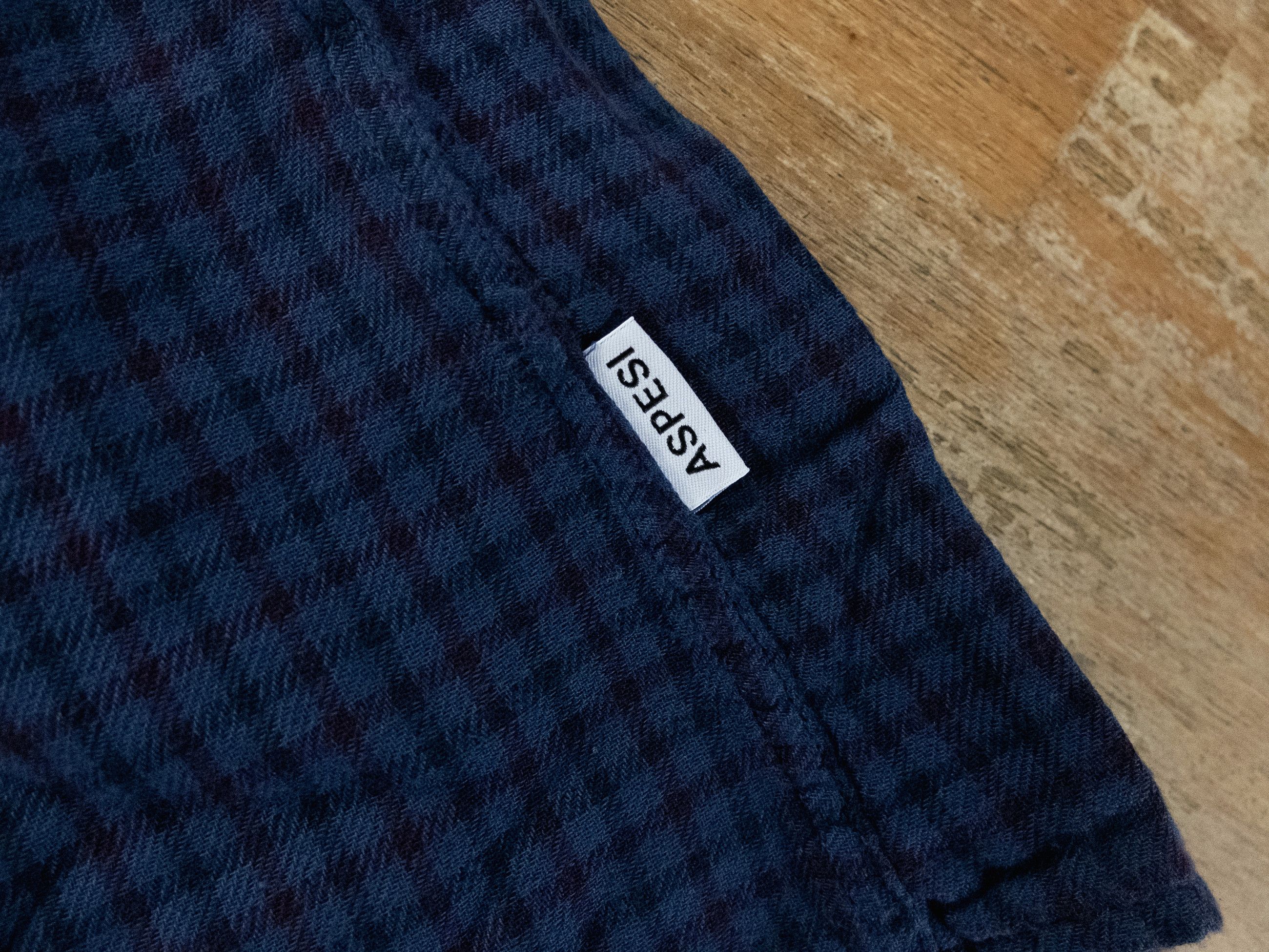 Aspesi ASPESI New Robert blue check button down flannel shirt M Size US M / EU 48-50 / 2 - 7 Thumbnail