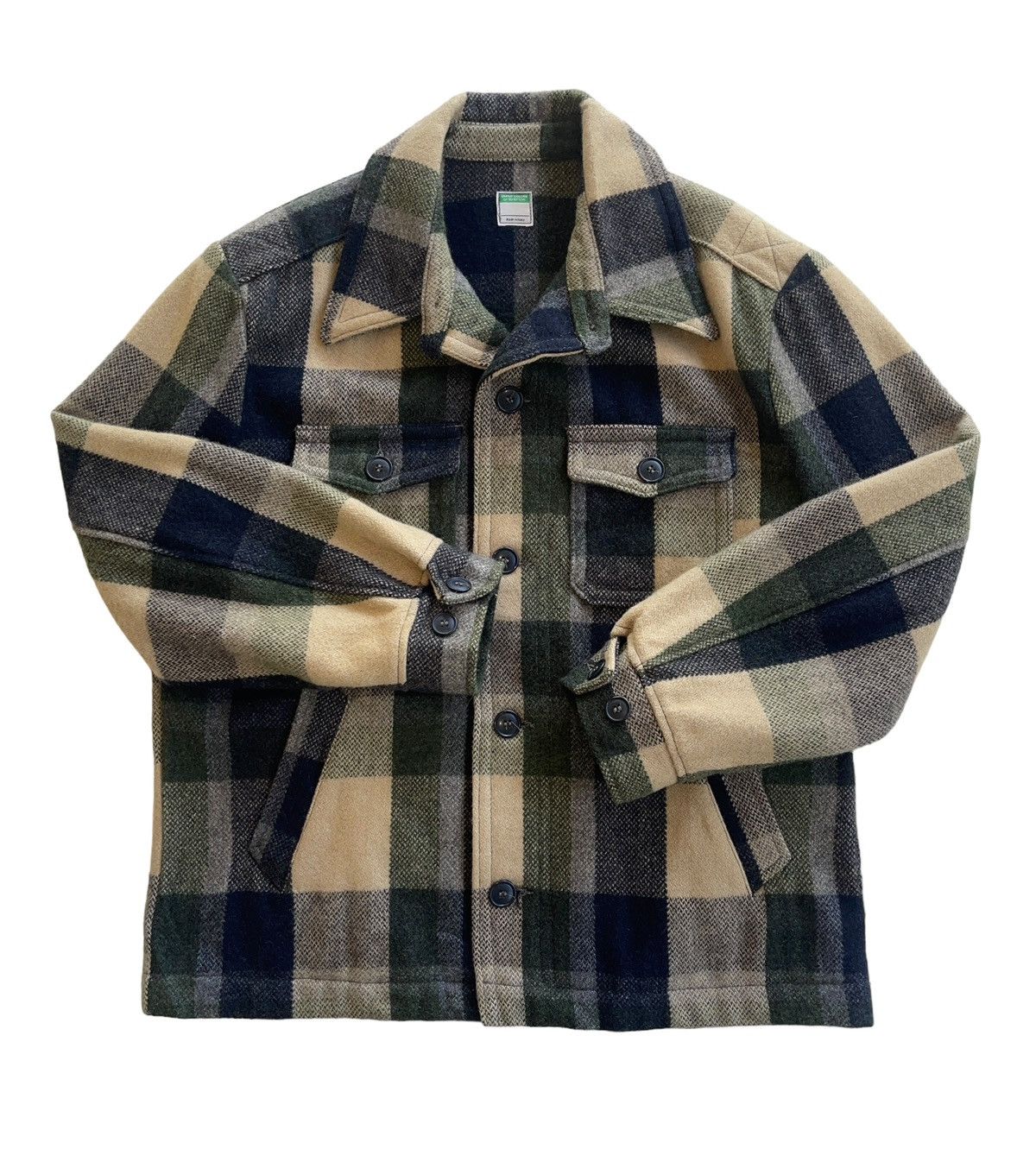 United Colors Of Benetton UCOB Checkered Heavy Jacket Size US M / EU 48-50 / 2 - 4 Thumbnail