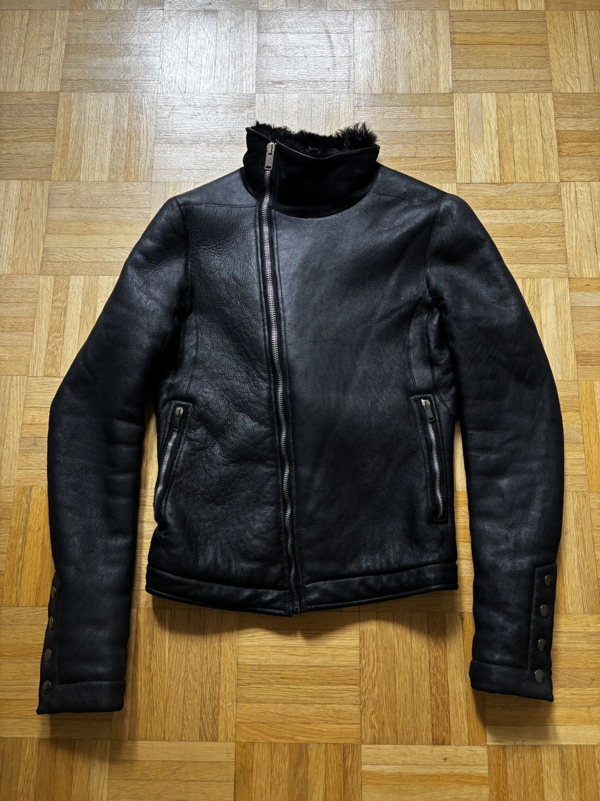 Rick Owens Rare OG FW14 MOODY LCW bauhaus calf leather jacket size