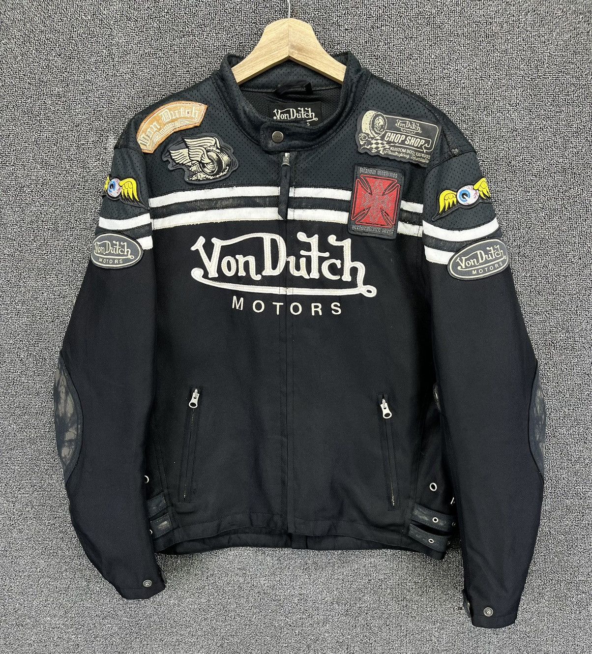 Von Dutch Vintage Von Dutch Trashed Rare Motor Racing Jacket Size US L / EU 52-54 / 3 - 1 Thumbnail