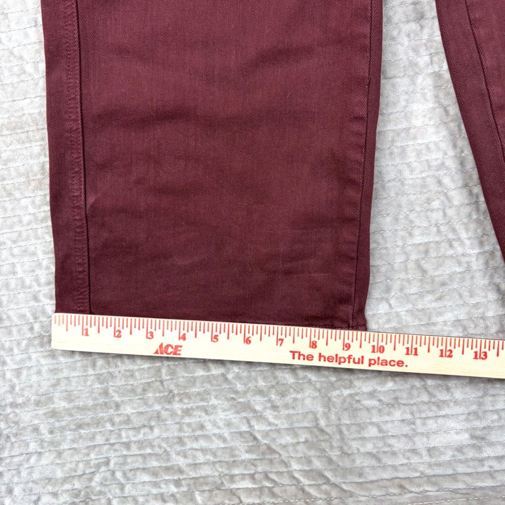 Vintage Judy Blue Burgundy Wide Leg Jeans JB88752 Size 9/29, High Rise, 5-Pocket Denim, Stretch, Button Fly, Womens Size 30" / US 8 / IT 44 - 3 Thumbnail