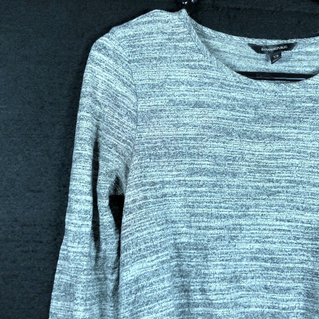 Banana Republic Banana Republic Womens Shirt Gray Crew Long Sleeve Front Twist Tunic XS Size XS / US 0-2 / IT 36-38 - 4 Thumbnail
