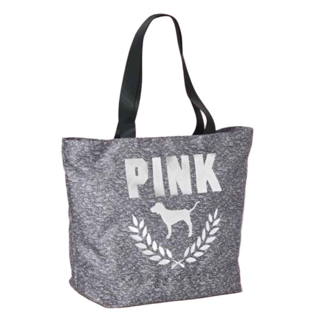 Pink PINK Classic Nylon Stormy Heather Grey Tote Size ONE SIZE - 1 Thumbnail