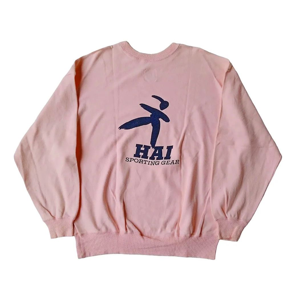 image of Vintage Hai Sporting Gear Issey Miyake Big Logo in Baby Pink, Men's (Size Medium)