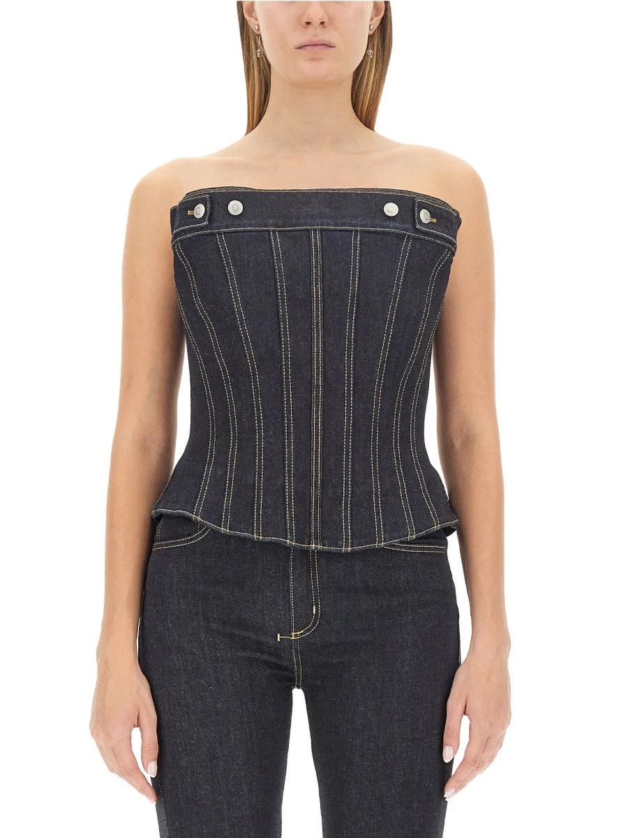 Alexander McQueen o1y0325 Top in Blue Size M / US 6-8 / IT 42-44 - 1 Thumbnail