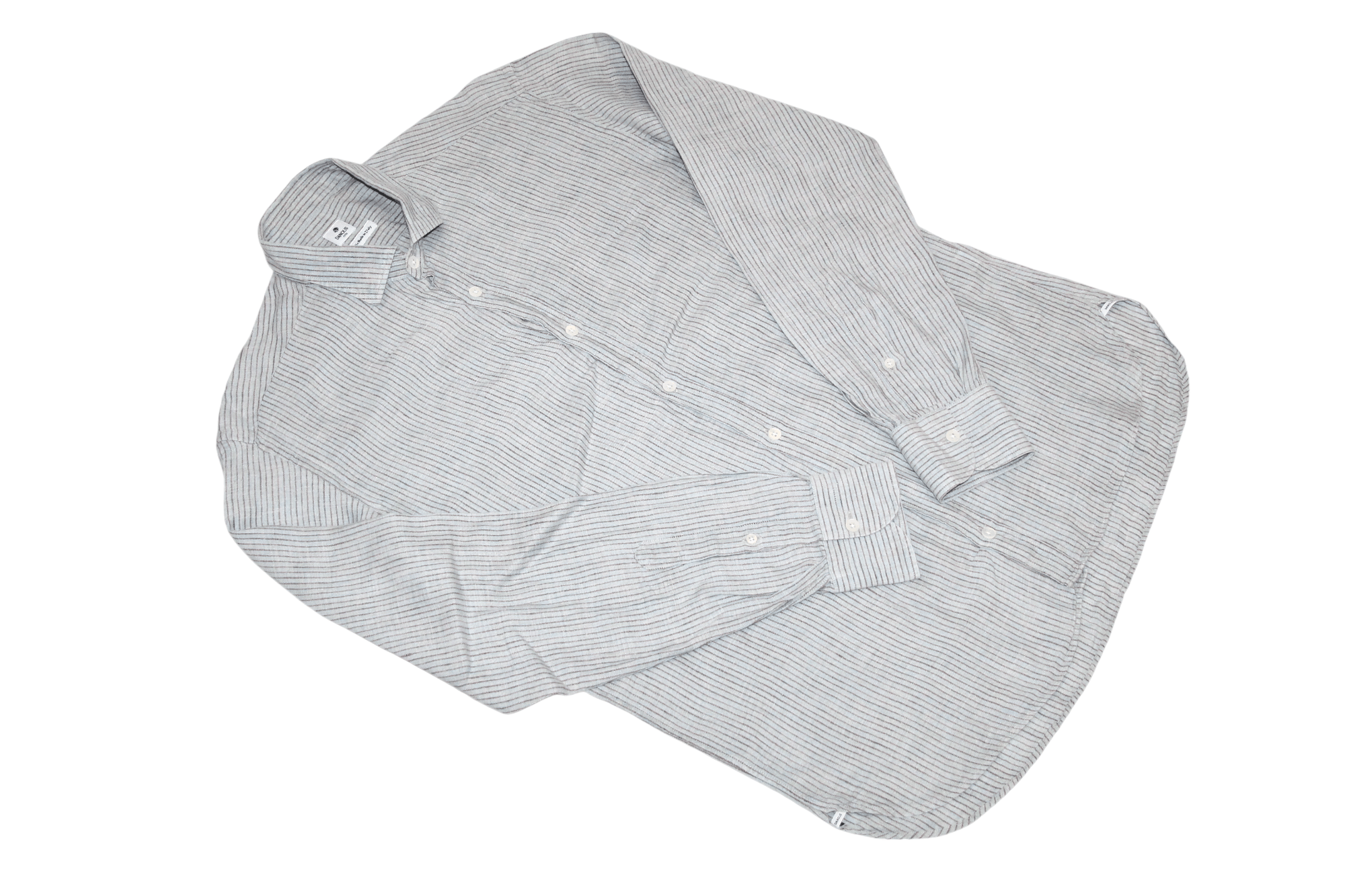 Eidos Napoli Danolis 1966 Regular Fit spread-collar striped linen shirt Size US M / EU 48-50 / 2 - 4 Thumbnail