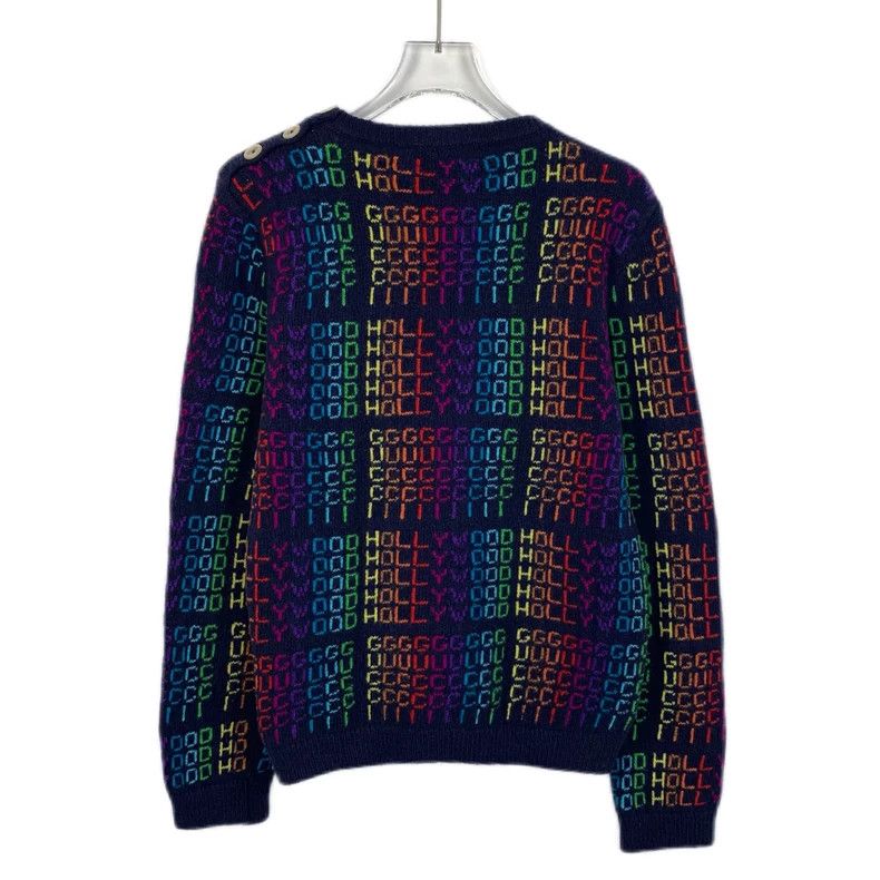 Gucci Gucci Color-blocked logo letter rainbow full-print wool rou Size US S / EU 44-46 / 1 - 2 Thumbnail