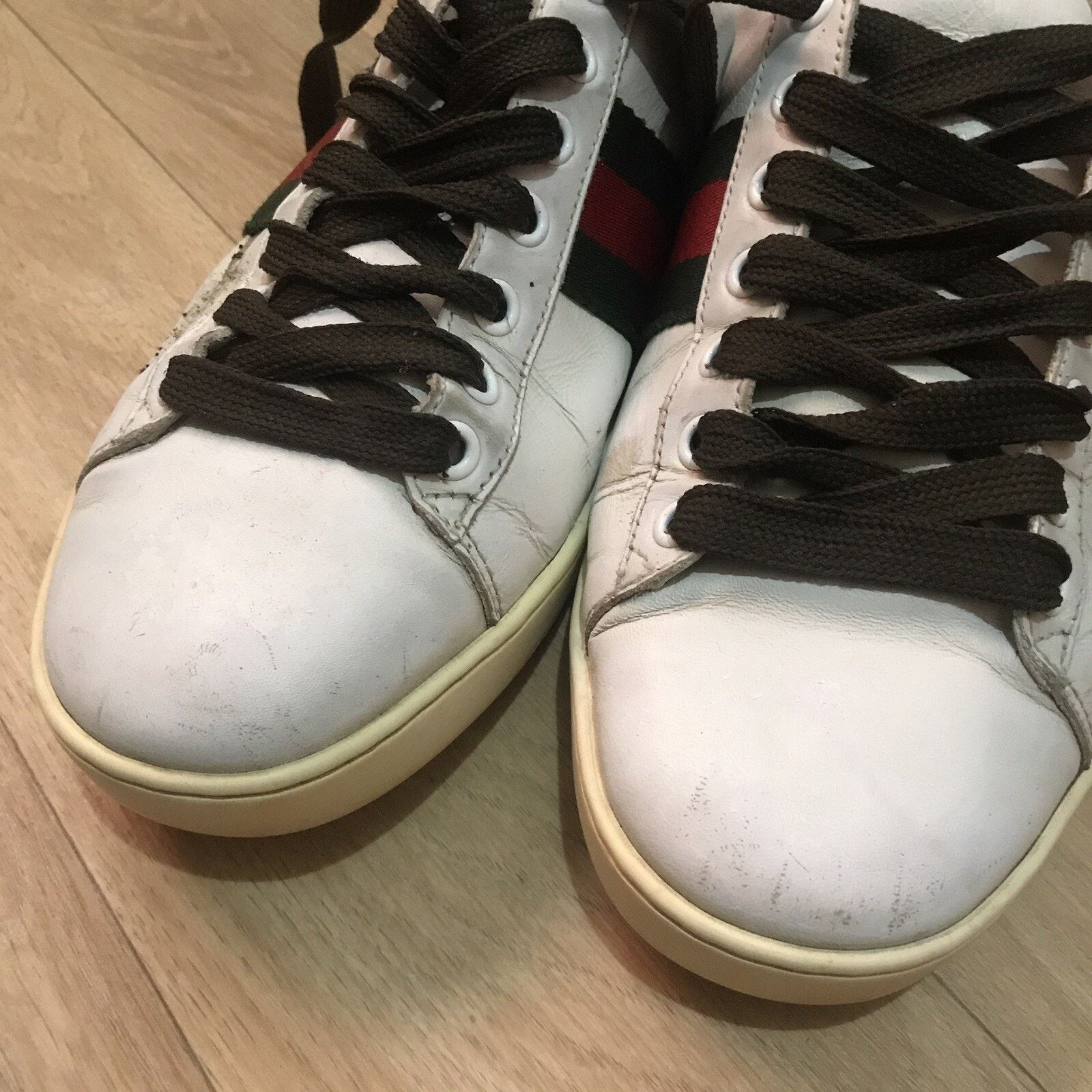 Gucci Gucci Ace Sneakers Embroidered Low-Top shoes leather white Size US 8 / IT 38 - 7 Thumbnail