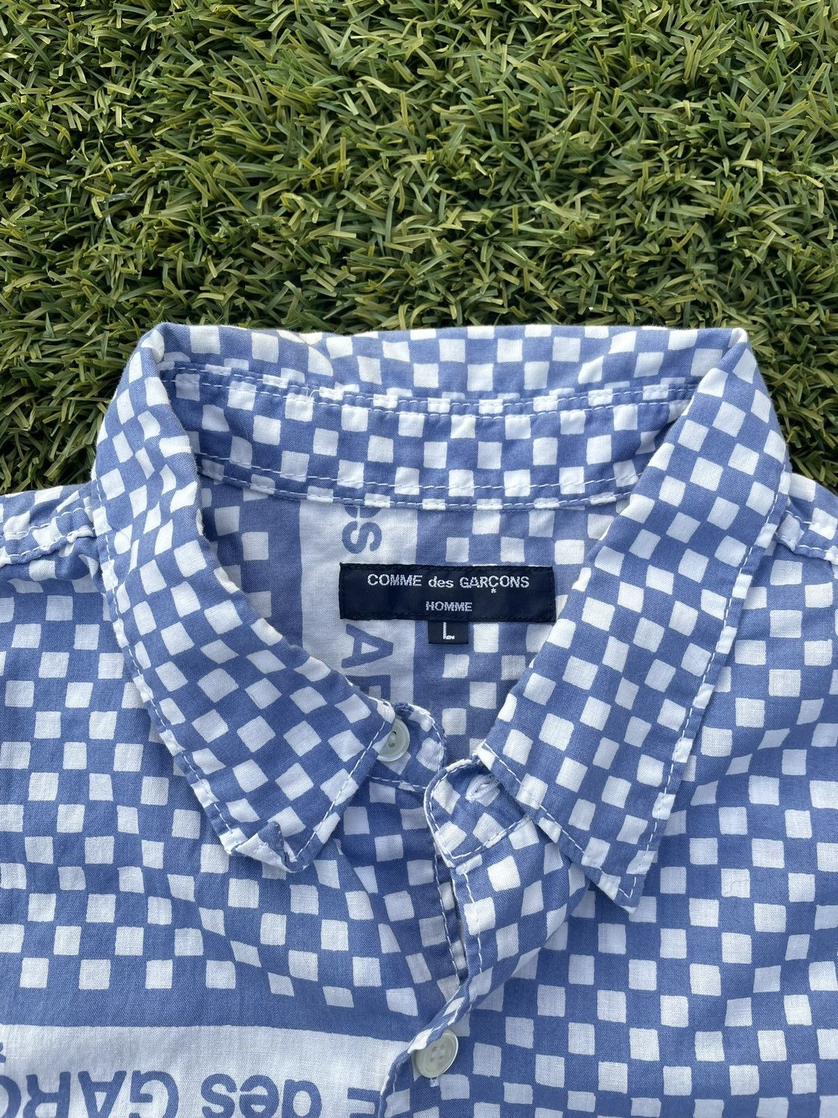 Comme des Garcons AW2003 Comme Des Garçons Homme Checkered Print Button Up Size US L / EU 52-54 / 3 - 2 Thumbnail