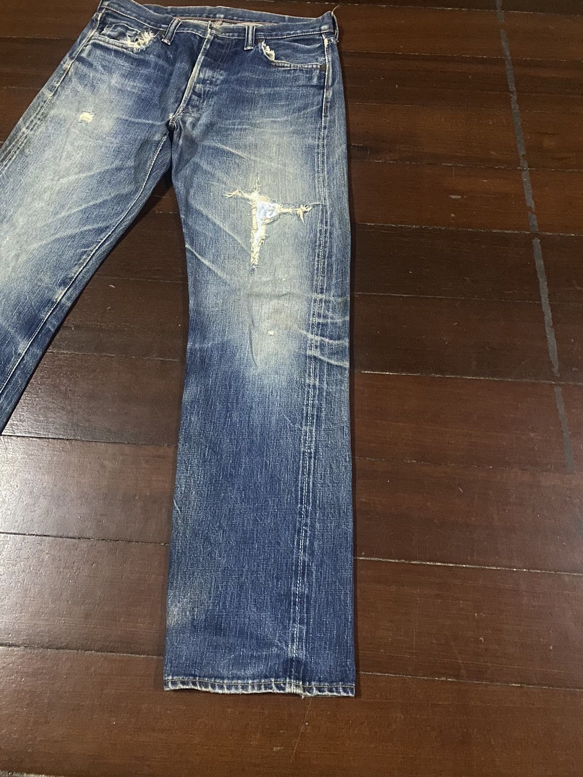 Full Count & Co. FIRE 🔥 FULL COUNT RUSTY DISTRESSED NICE FADED Size US 33 - 3 Thumbnail