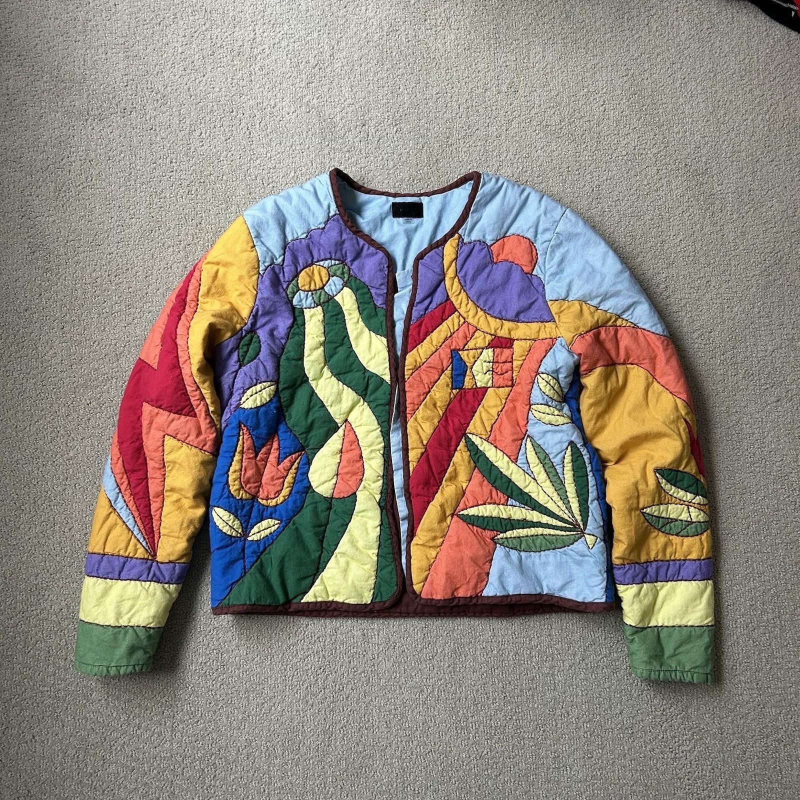 MOTHER MOTHER Women’s Jacket On The Fringe Quilted Coat 70s Colorfu Size S / US 4 / IT 40 - 6 Thumbnail