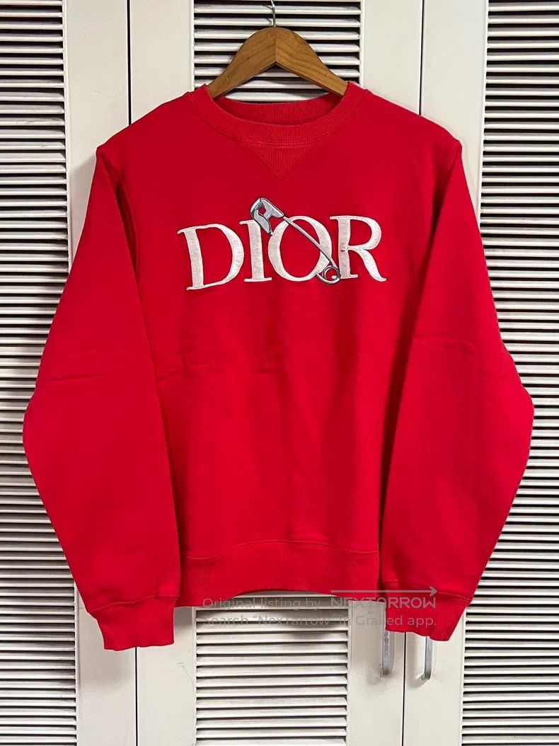 Dior Dior Red pin logo embroidered sweatshirt Size US XS / EU 42 / 0 - 1 Thumbnail