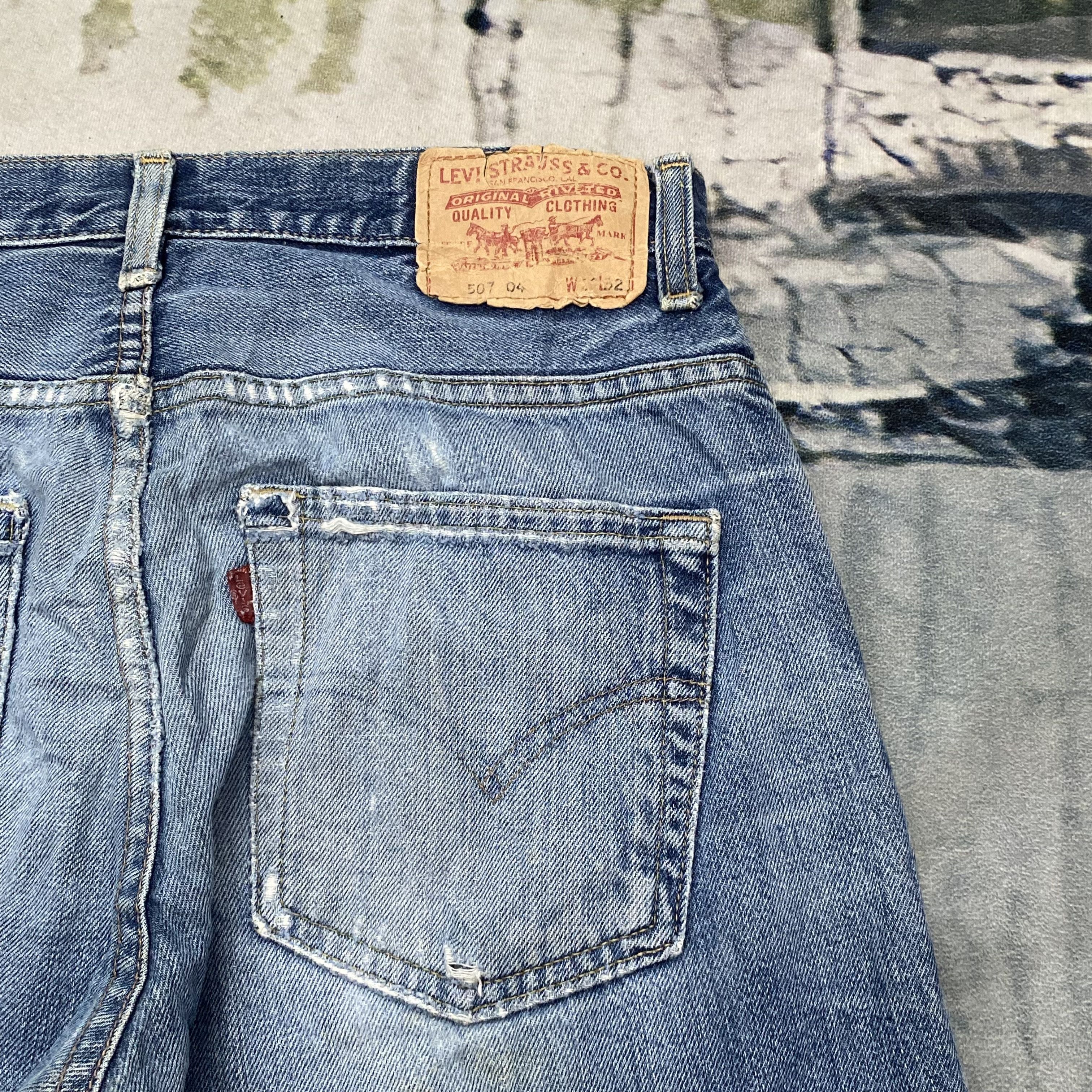 Levi's 🔥 Vintage Levis 507 Distress Aging Bootcut Denim Size US 29 - 8 Thumbnail