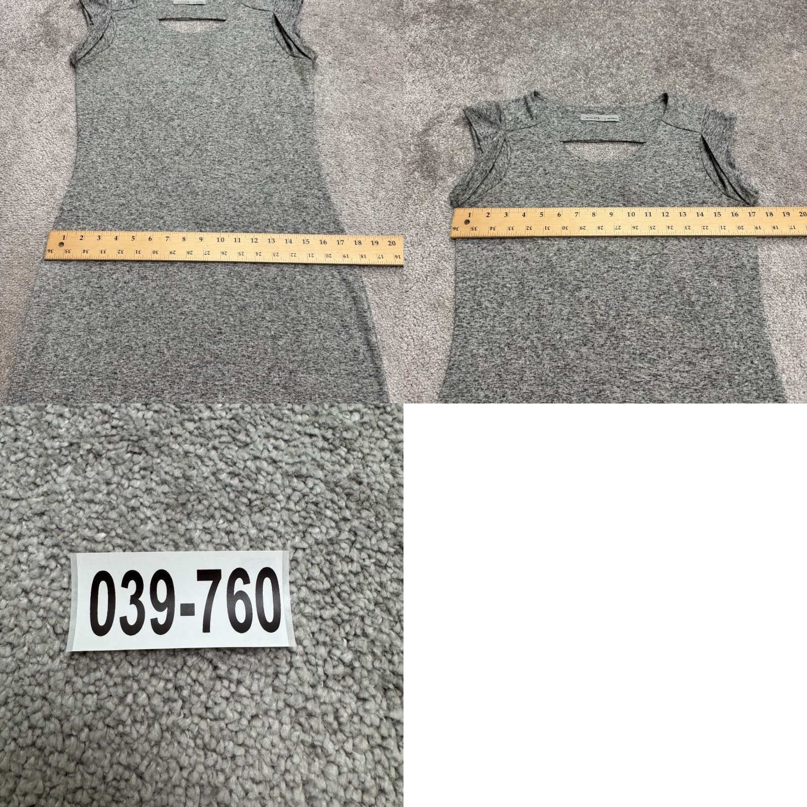 Athleta Athleta Dress Womens Small Gray Mini Sleeveless Casual Linen Spandex Polyester Knit Cut Out Back Round Neck Vintage No (note: adjust) Size S / US 4 / IT 40 - 9 Thumbnail